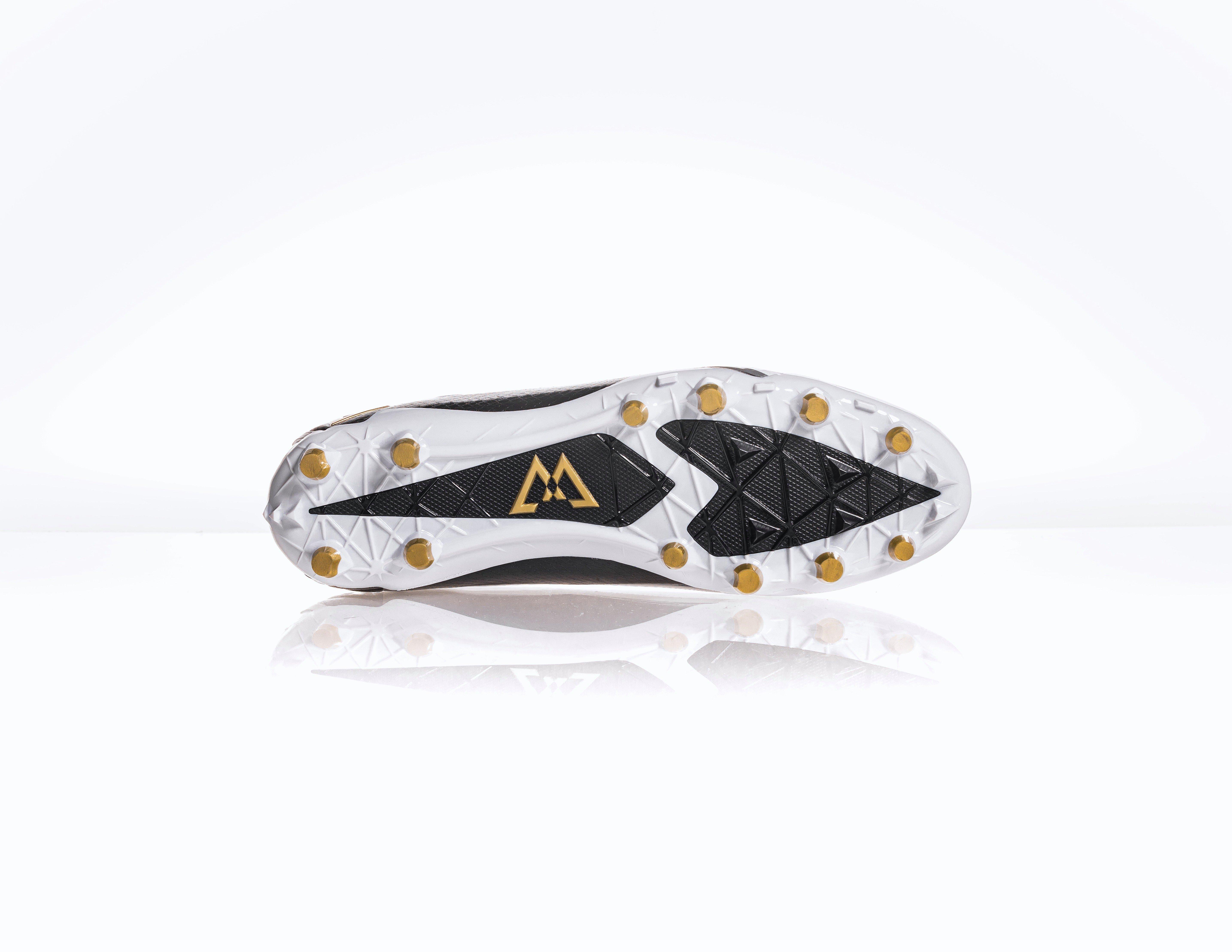 Beastmode B.T.A. Elite "White/Black/Metallic Gold" Men's Football Cleat - WHITE/BLACK Thumbnail View 4
