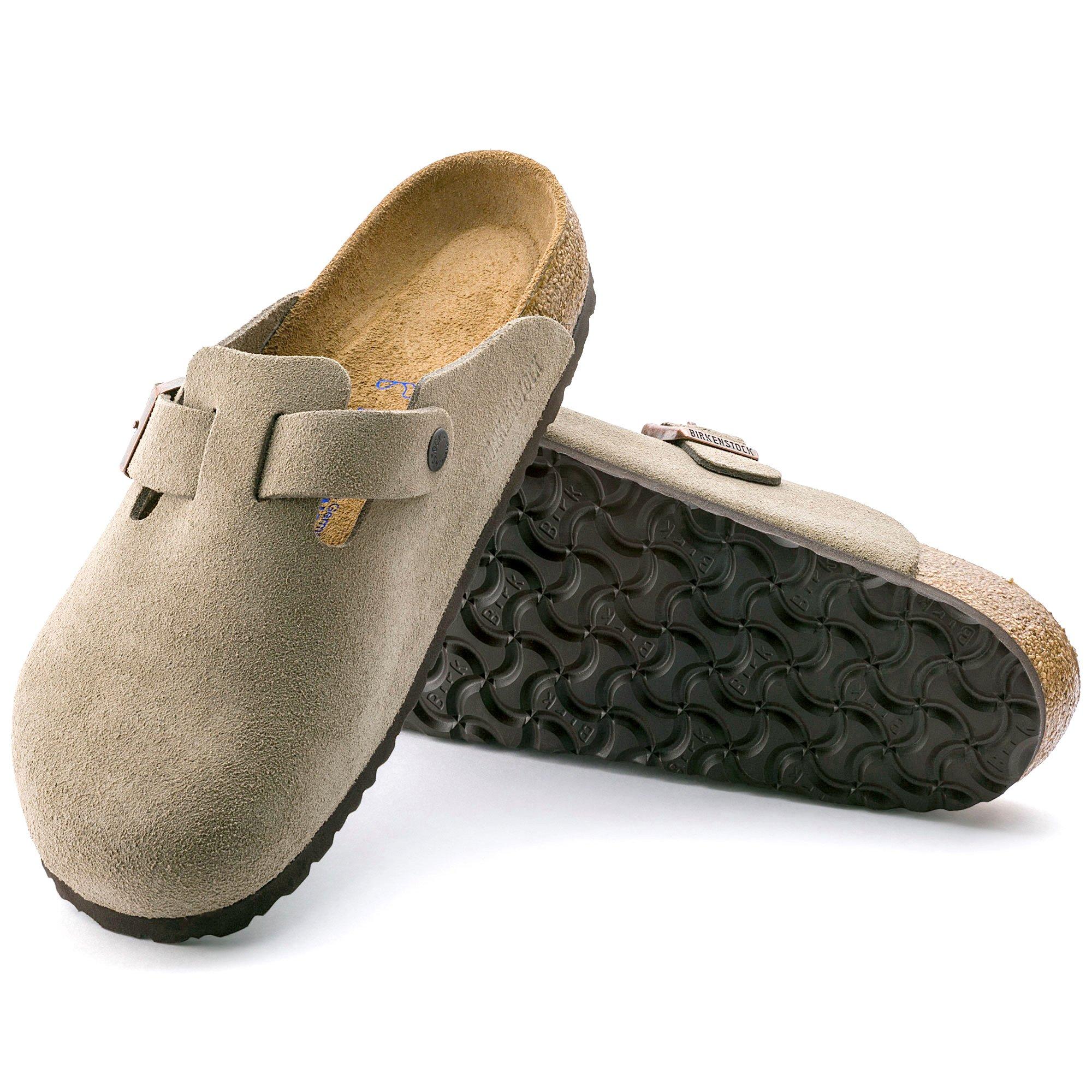 Birkenstock Boston Suede "Taupe" Unisex Sandal - TAN Thumbnail View 2