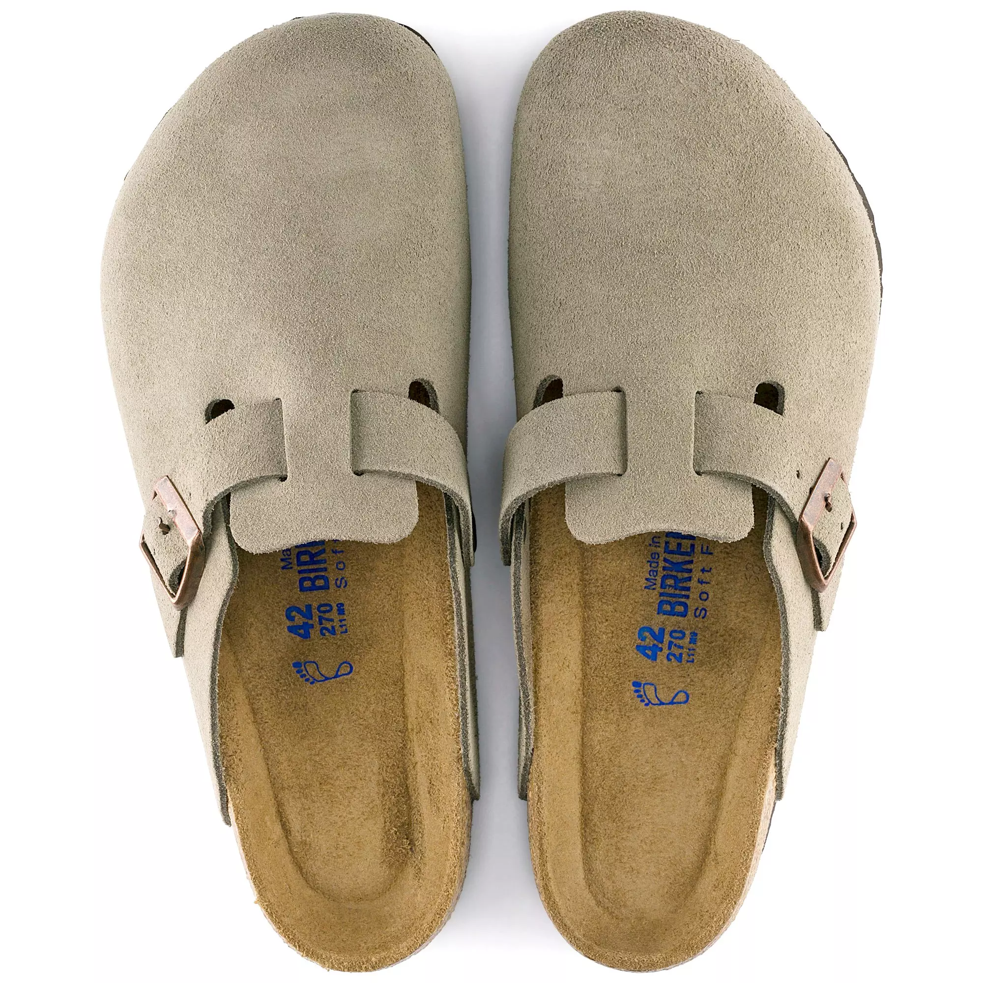 Birkenstock Boston Suede "Taupe" Unisex Sandal - TAN
