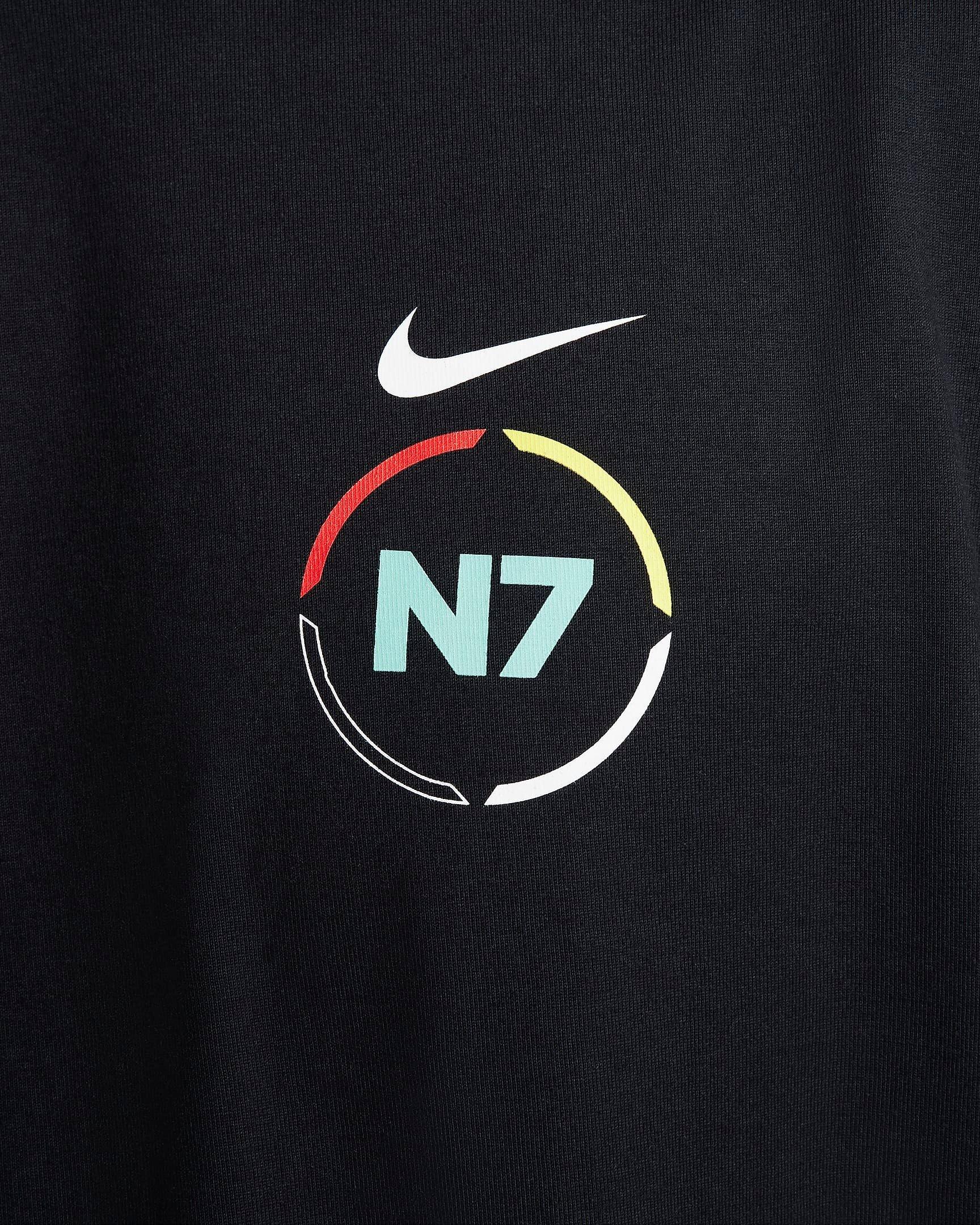 Nike Unisex Sportswear N7 Tee - Black - BLACK Thumbnail View 3