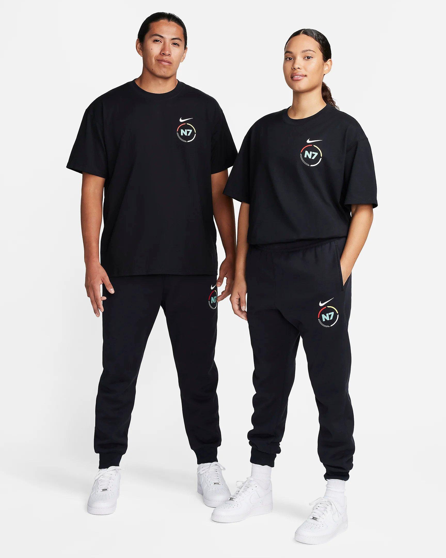 Nike Unisex Sportswear N7 Tee - Black - BLACK Thumbnail View 5