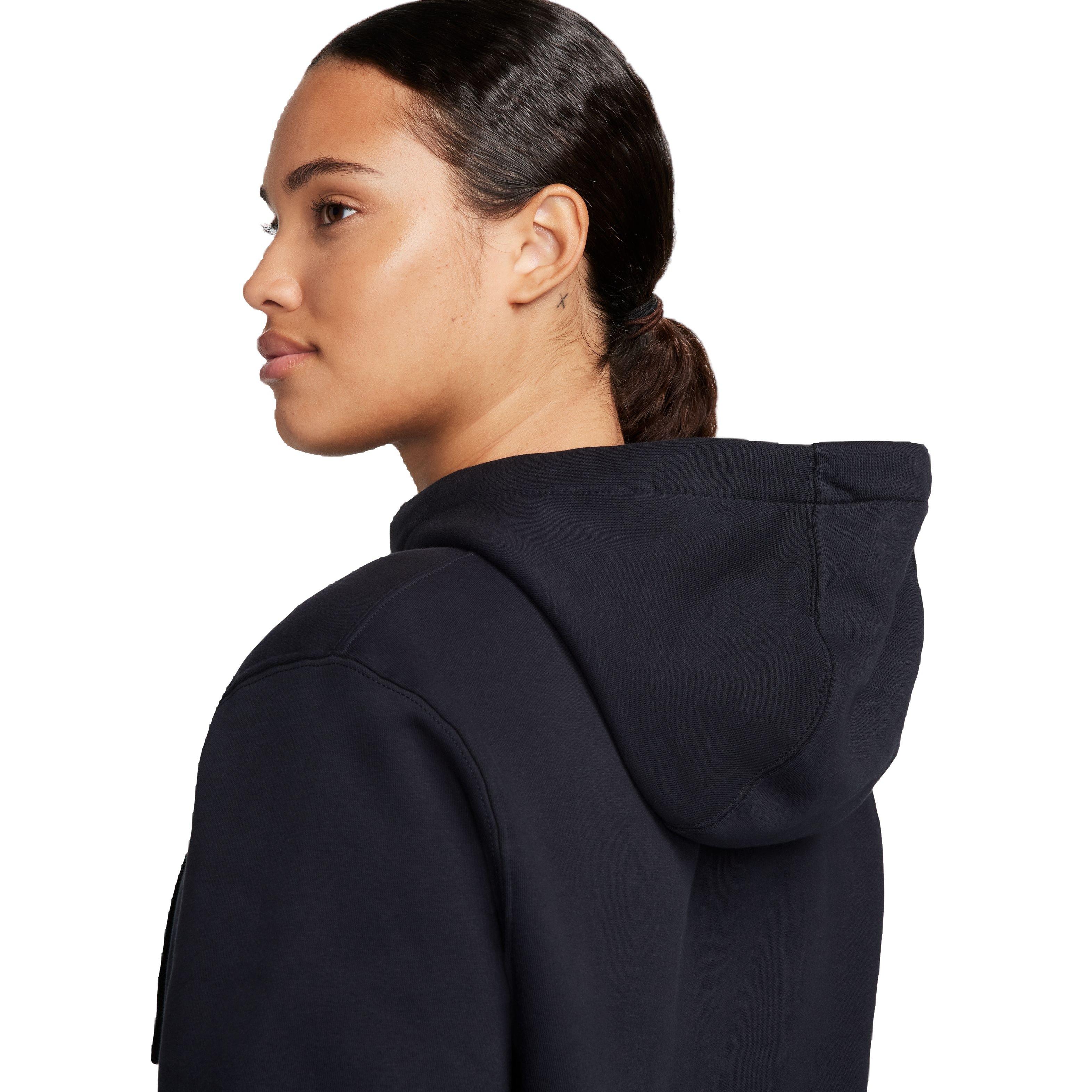 Nike Unisex Sportswear Club Fleece N7 Hoodie - BLACK Thumbnail View 4