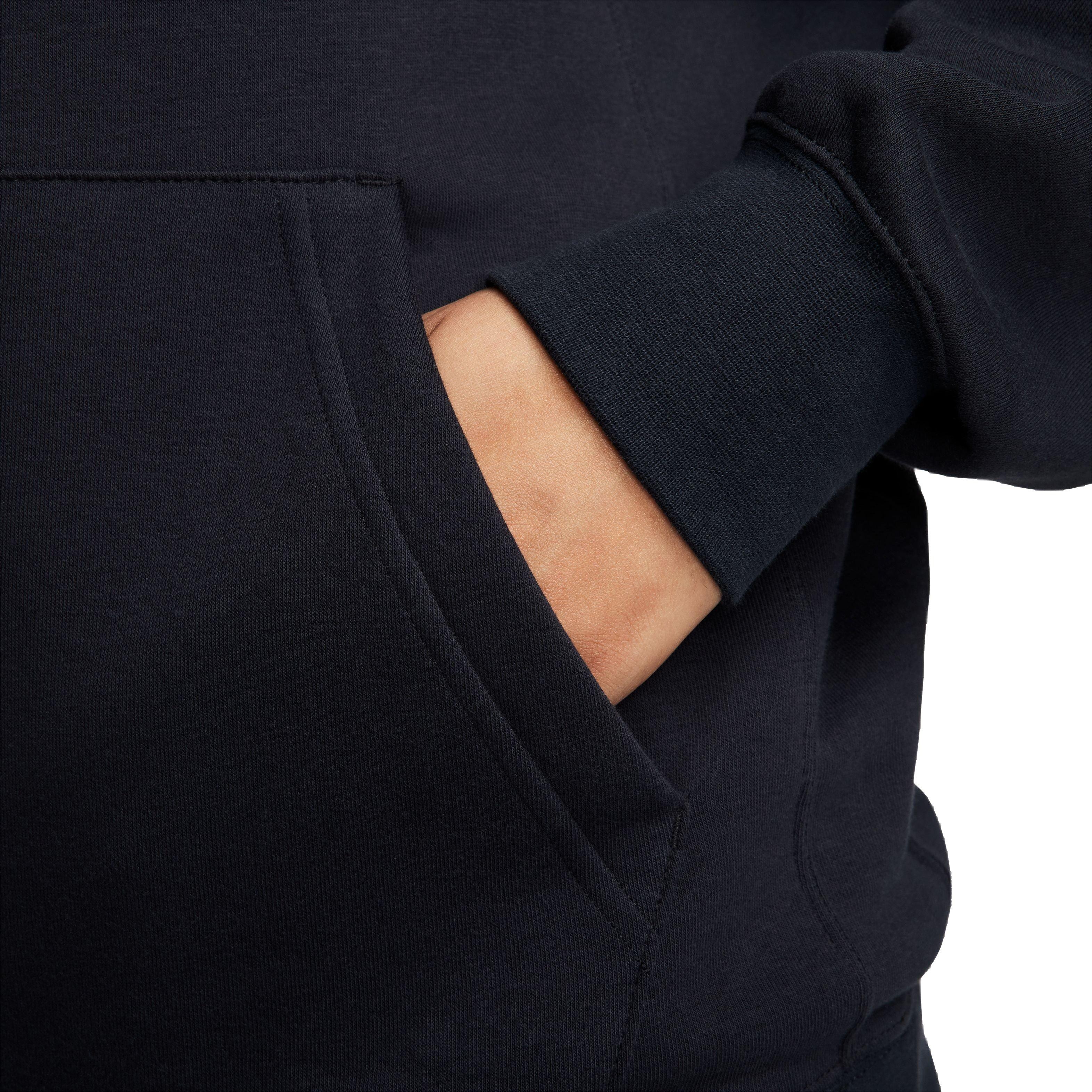 Nike Unisex Sportswear Club Fleece N7 Hoodie - BLACK Thumbnail View 5