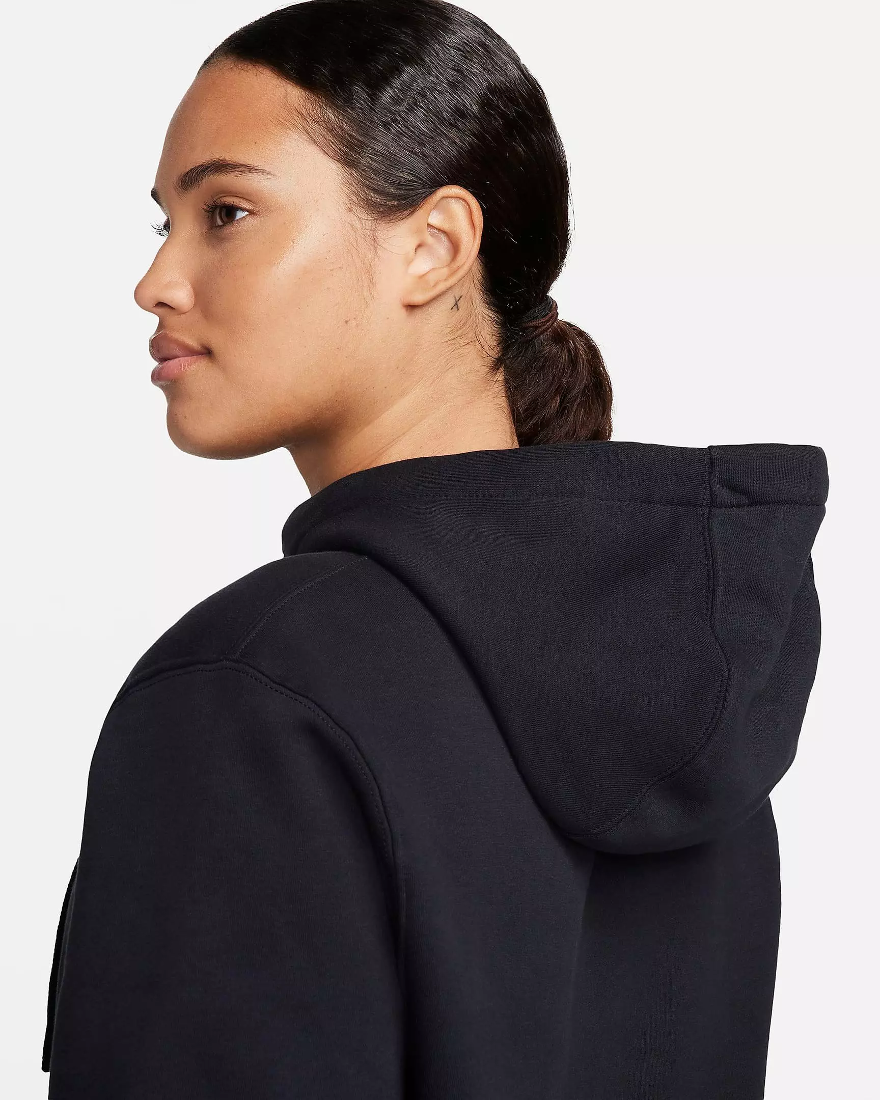 Nike Unisex Sportswear Club Fleece N7 Hoodie - BLACK