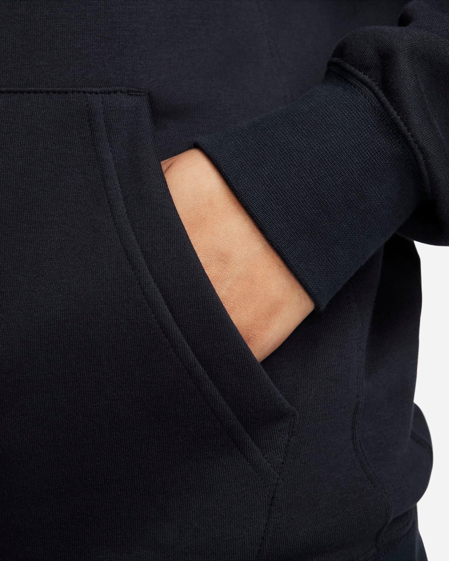 Nike Unisex Sportswear Club Fleece N7 Hoodie - BLACK Thumbnail View 9