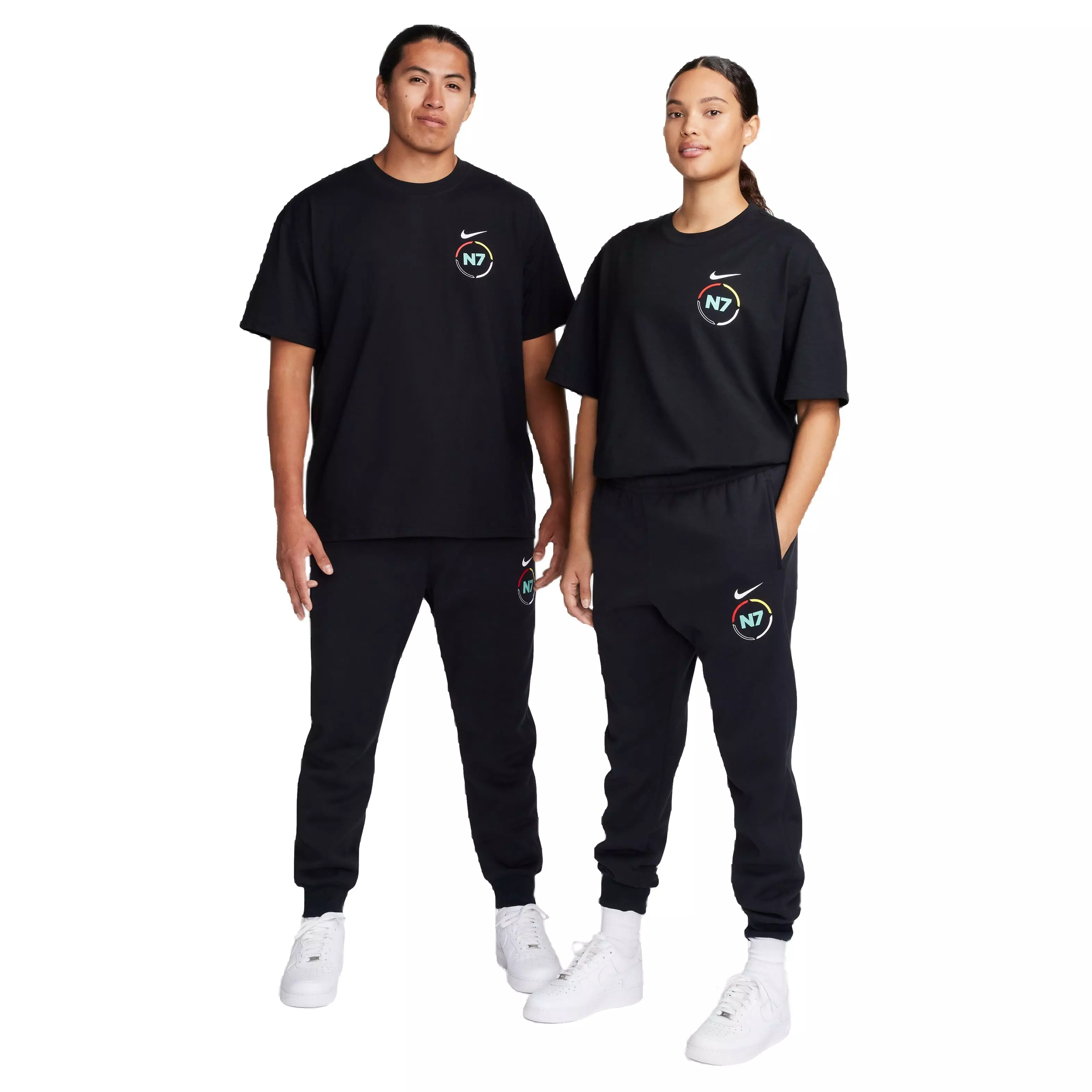 Nike Unisex Sportswear Club Fleece N7 Joggers - BLACK