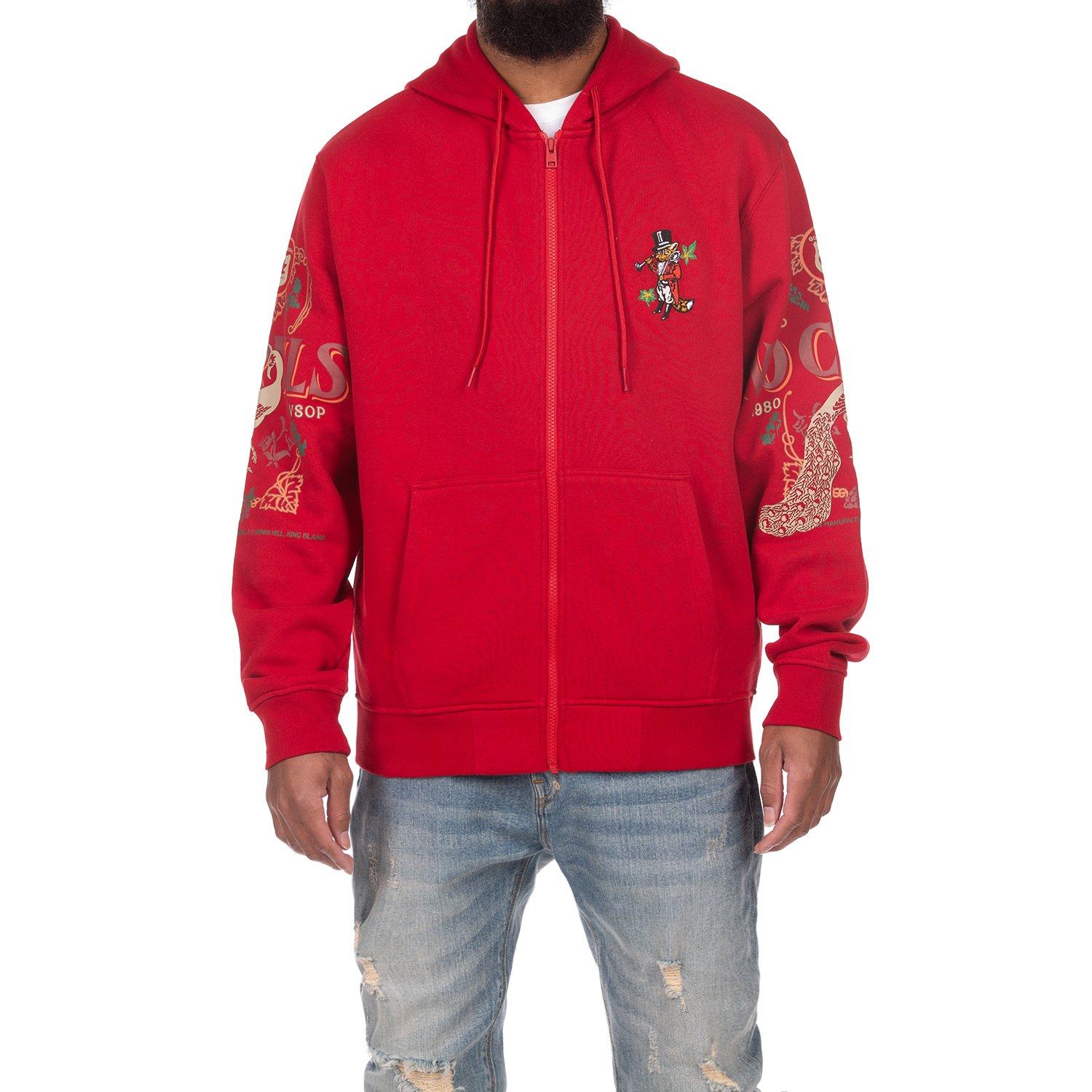 AKOO Men's Holstein Full-Zip Hoodie - Chili Peppers - RED