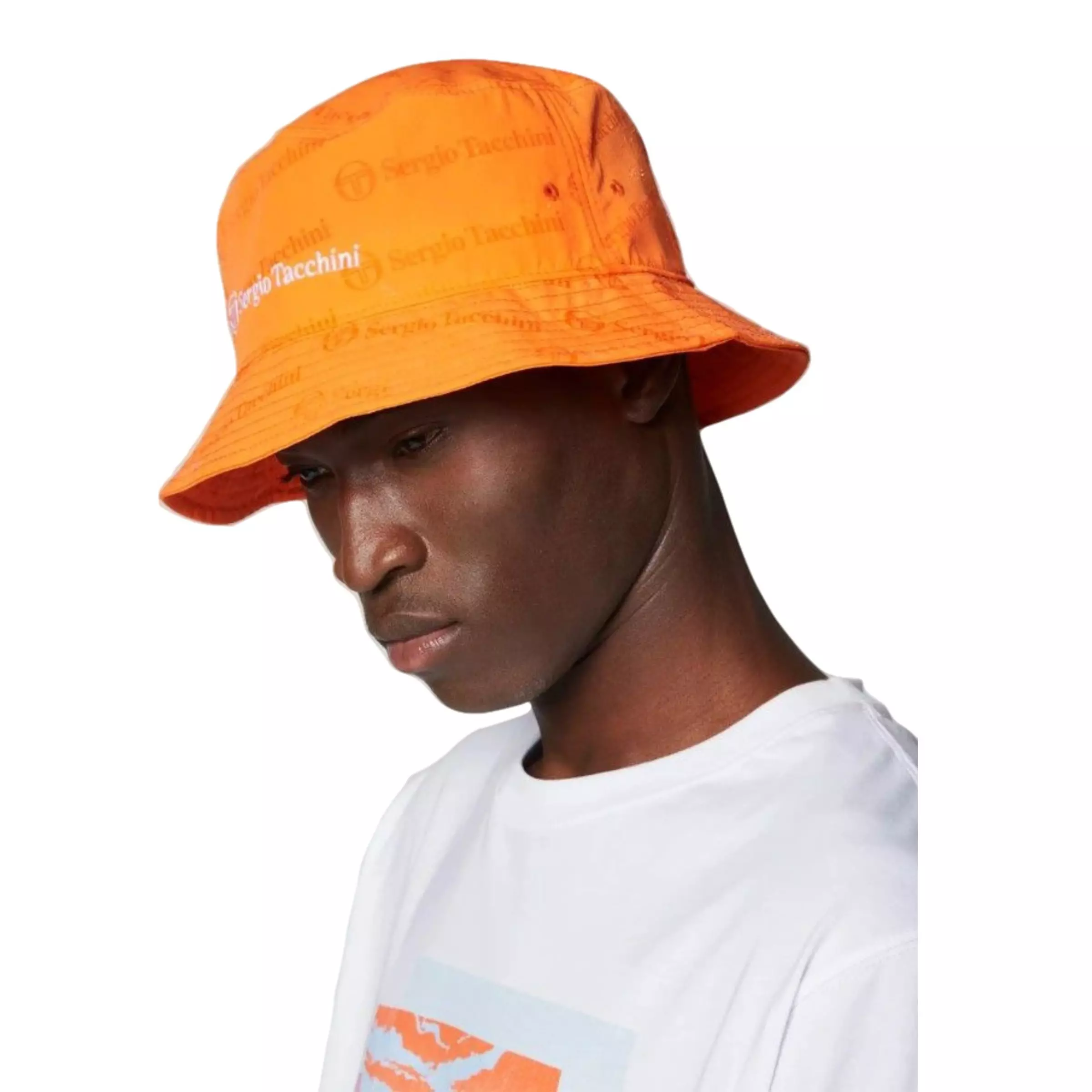Sergio Tacchini Merlata Bucket Hat-Dragon Fire Orange - ORANGE