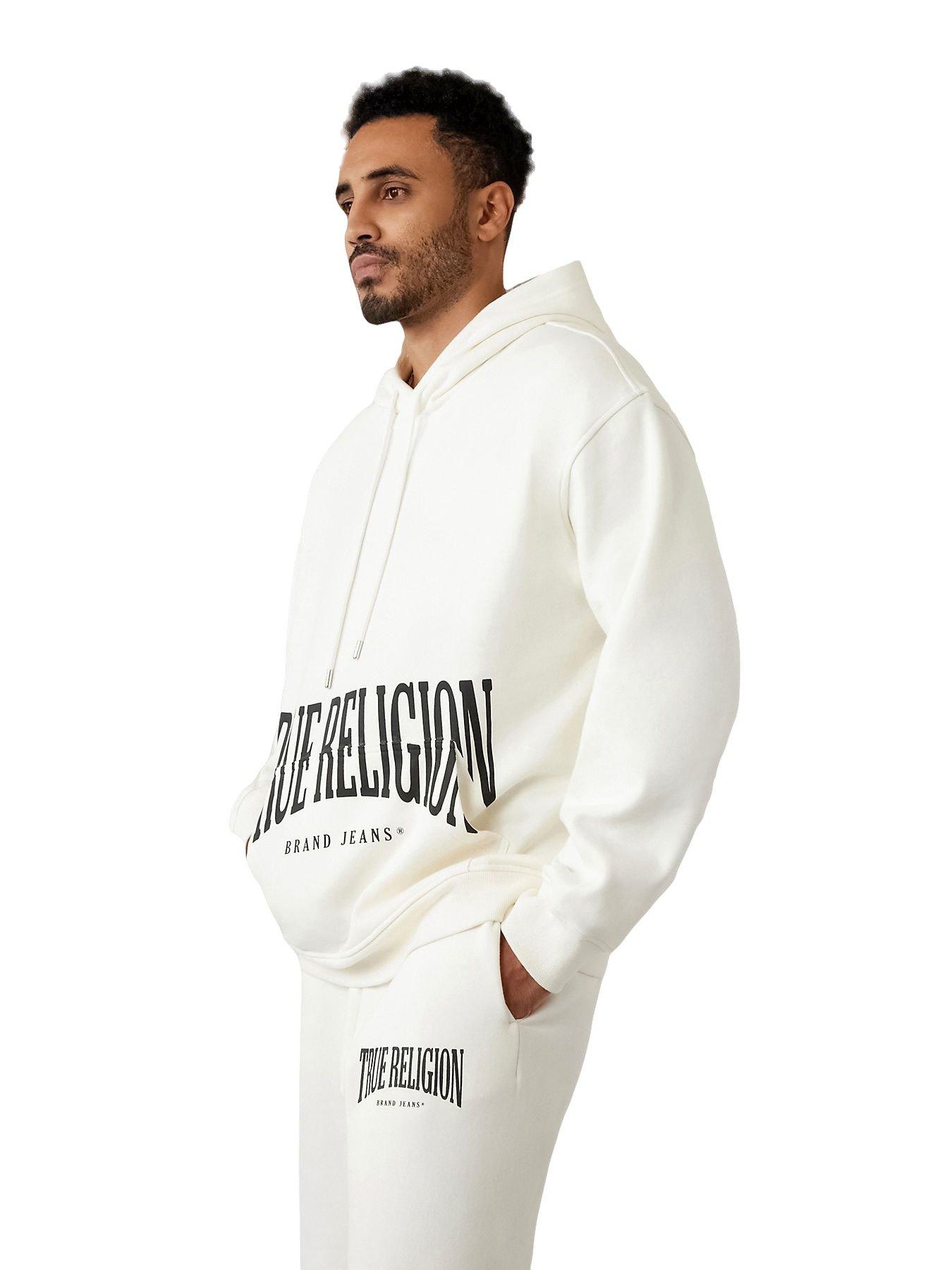 True Religion Stretch Logo Men's White Hoodie