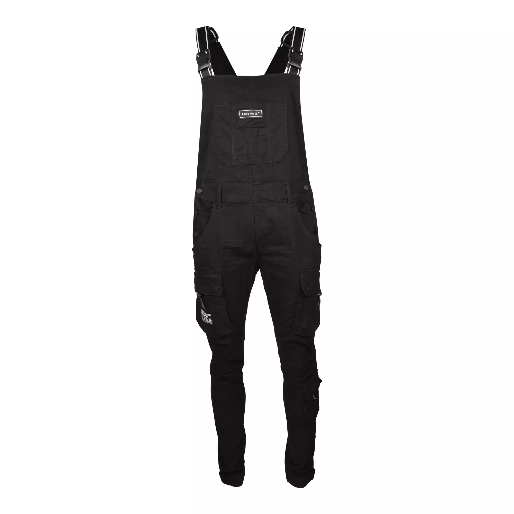 Grindhouse Men's Utility Overalls - Black - BLACK