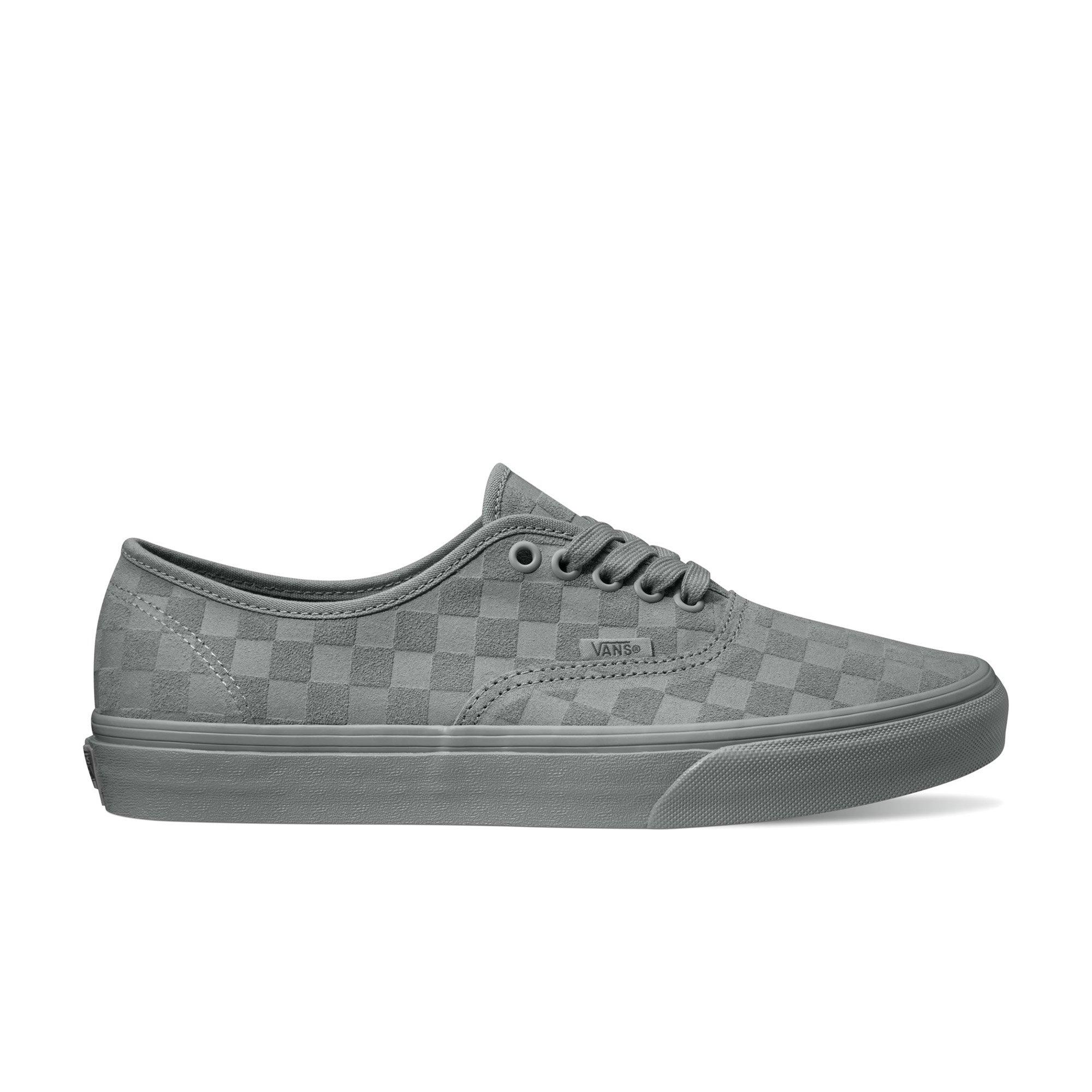 Grey shop vans checkerboard