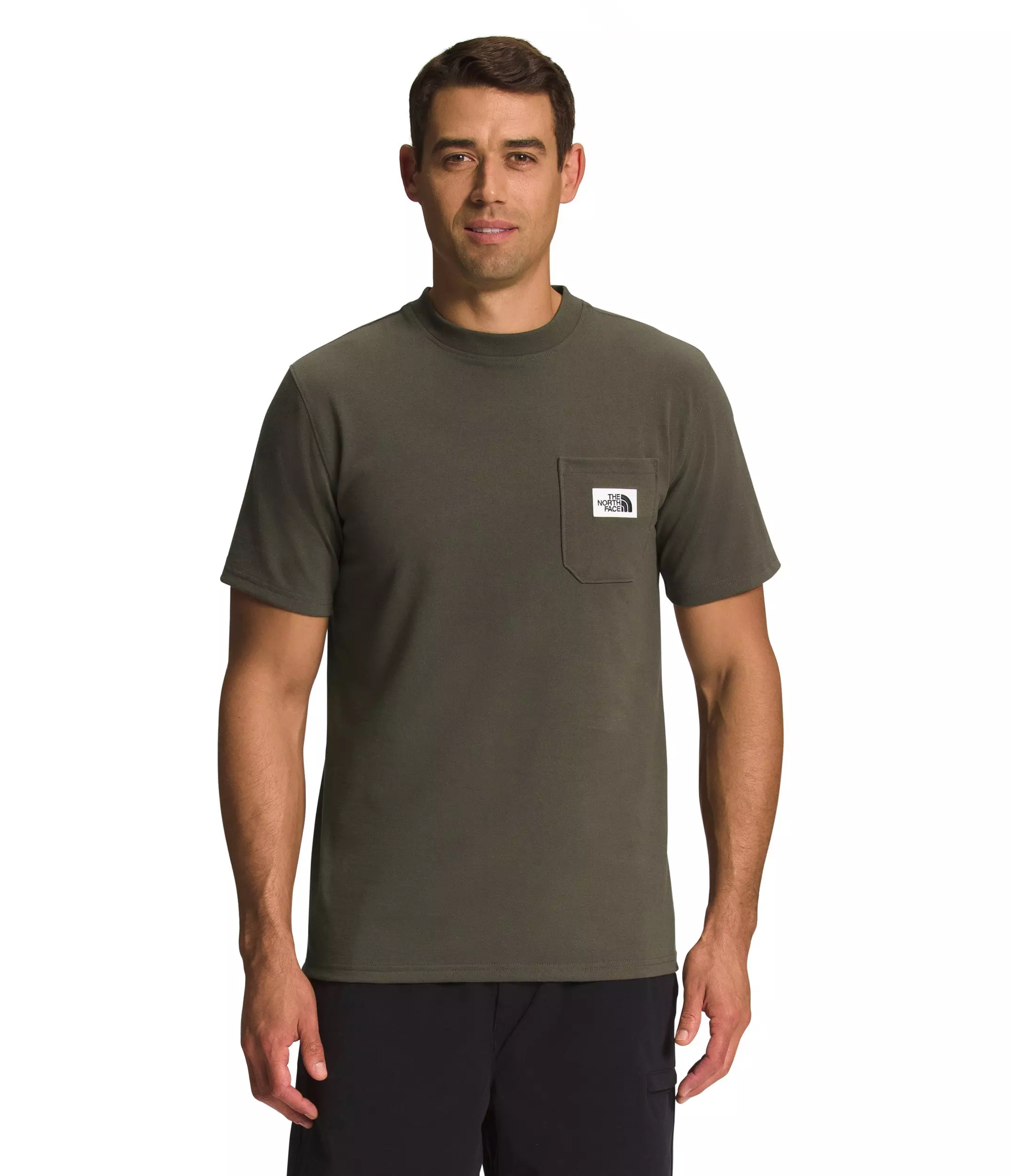 The North Face Men's Heritage Patch Pocket Tee-Olive - OLIVE