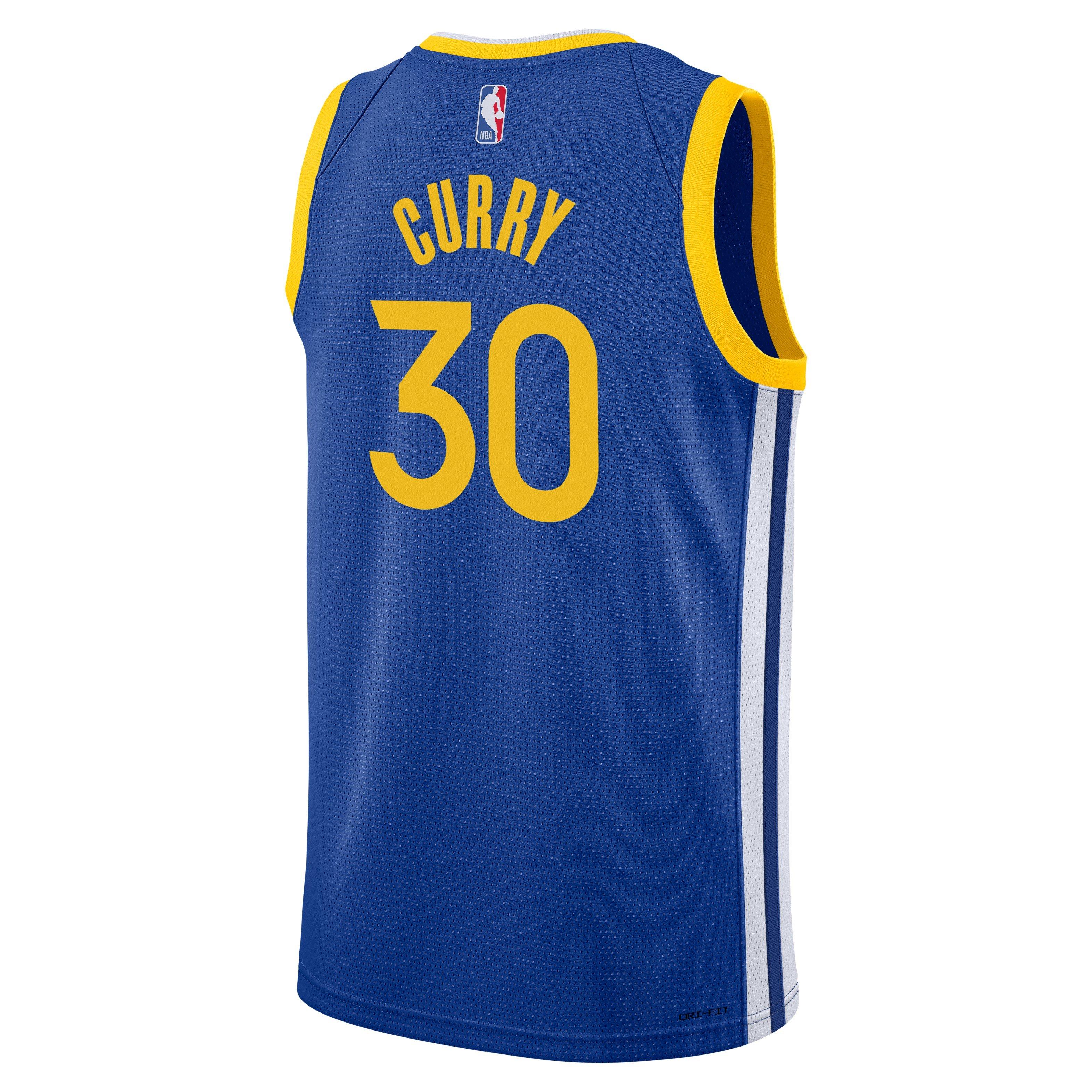 Nike Steph Curry Golden State Warriors 2023-24 Game Youth Royal Jersey