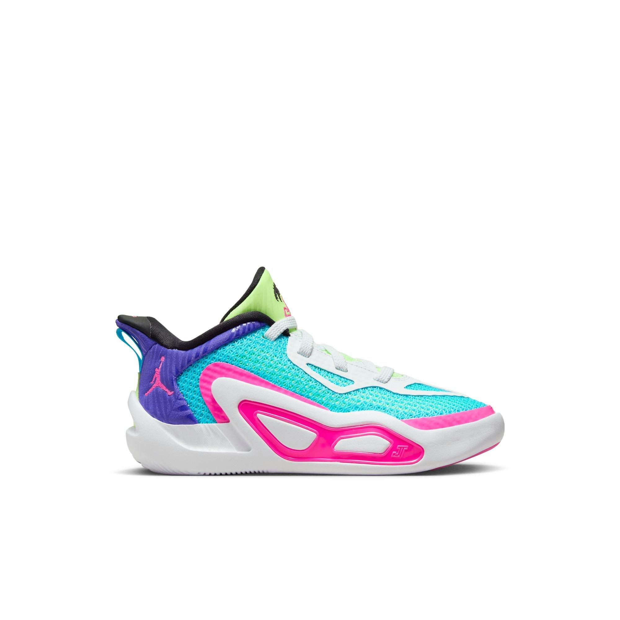 Jordan Tatum 1 "Wave Runner" Preschool Kids' Basketball Shoe - LAGOON PULSE/PINK BLAST/PSYCHIC PURPLE Thumbnail View 1
