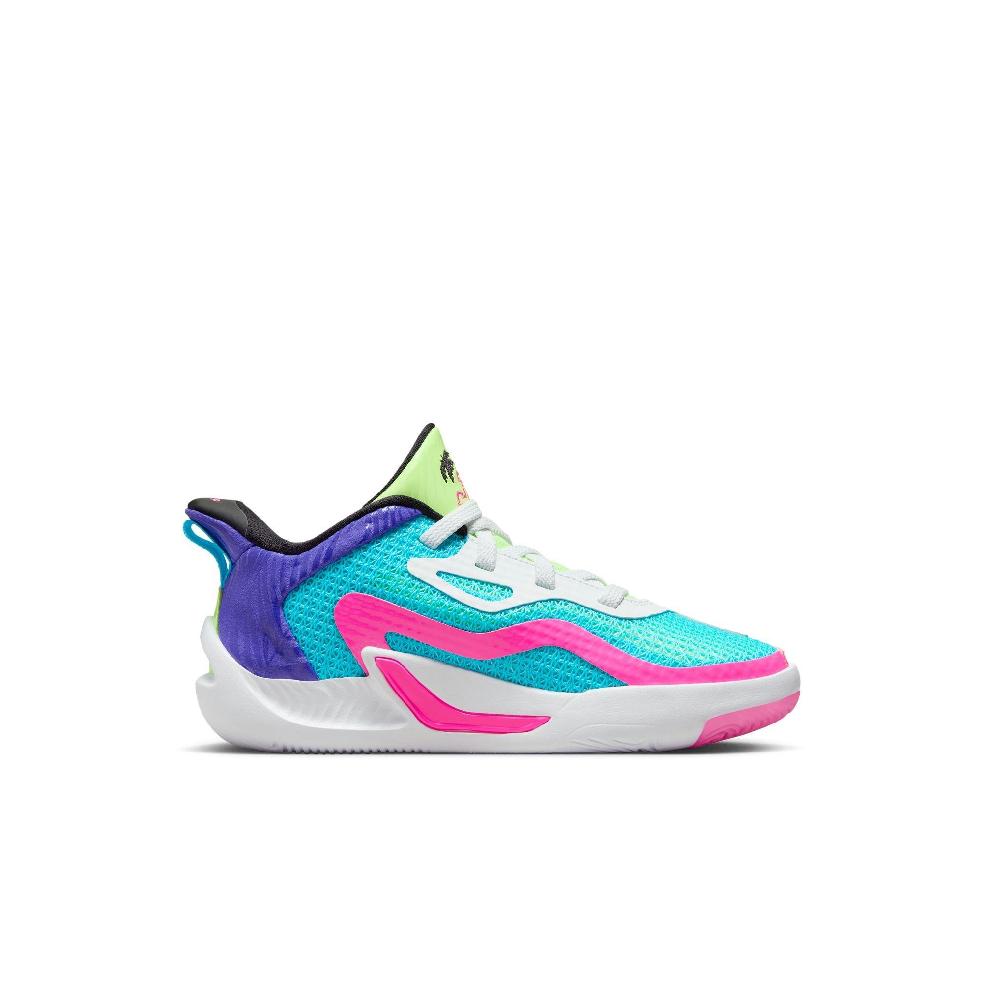 Jordan Tatum 1 "Wave Runner" Preschool Kids' Basketball Shoe - LAGOON PULSE/PINK BLAST/PSYCHIC PURPLE Thumbnail View 2