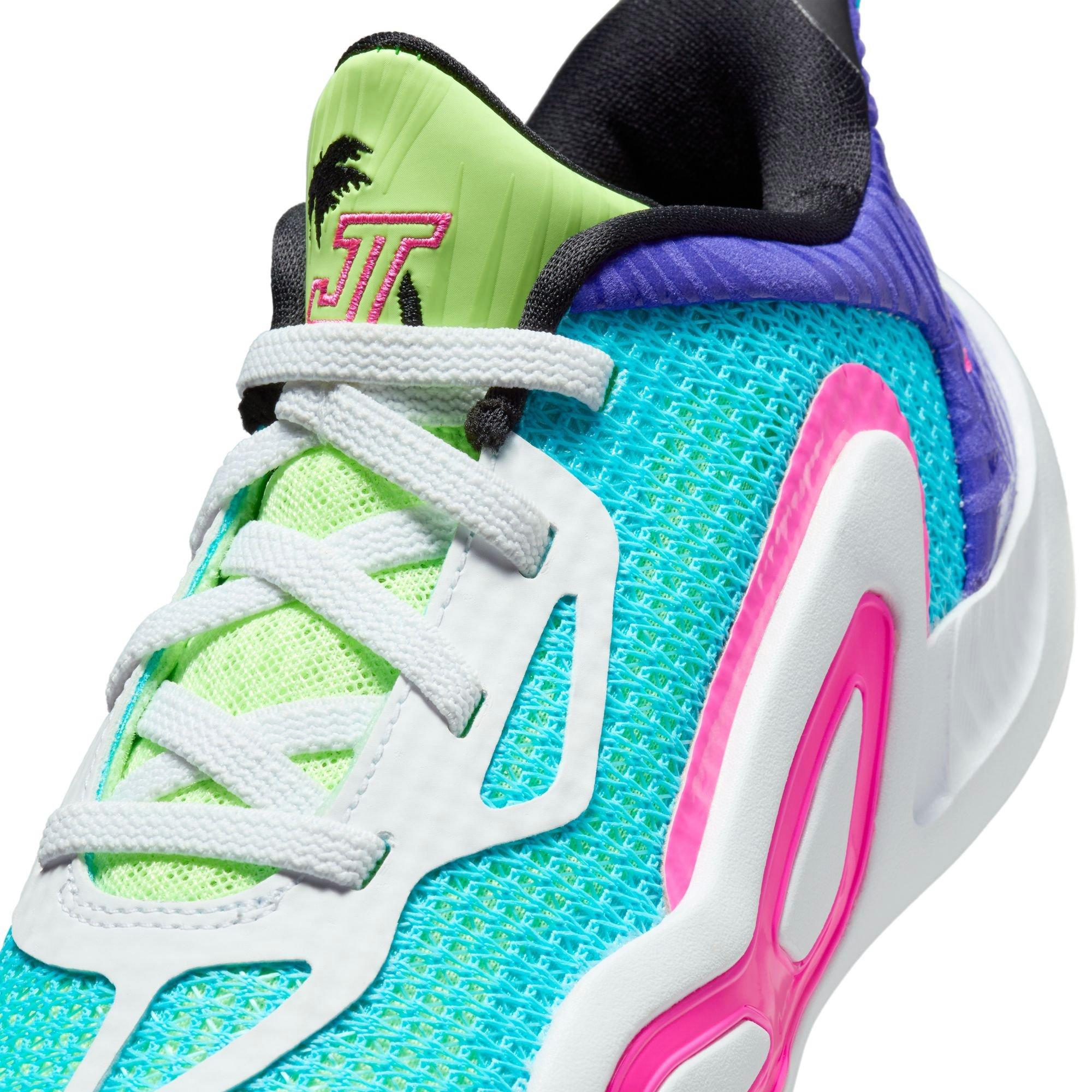 Jordan Tatum 1 "Wave Runner" Preschool Kids' Basketball Shoe - LAGOON PULSE/PINK BLAST/PSYCHIC PURPLE Thumbnail View 4