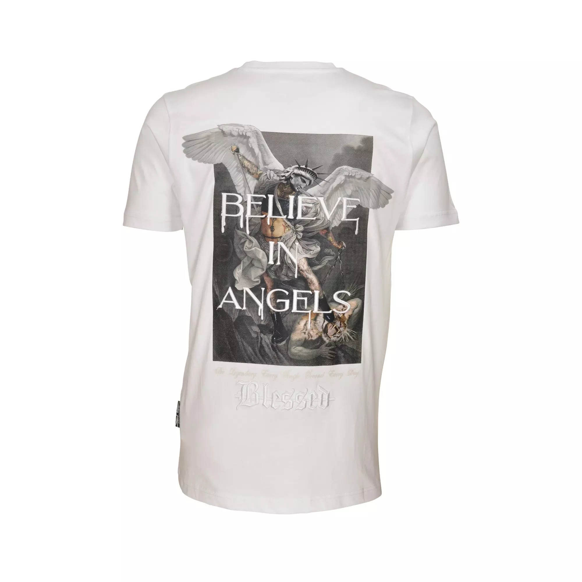 Blessed Men's Believe In Angels Tee - WHITE