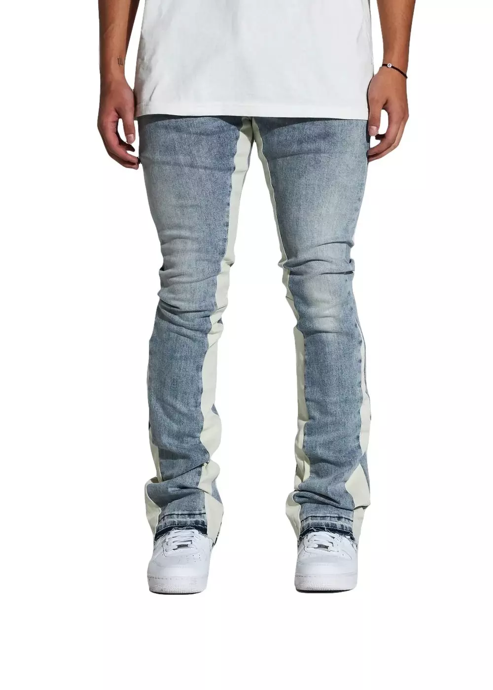 Crysp Denim Men's Arch Stone Stack Jeans - BLUE