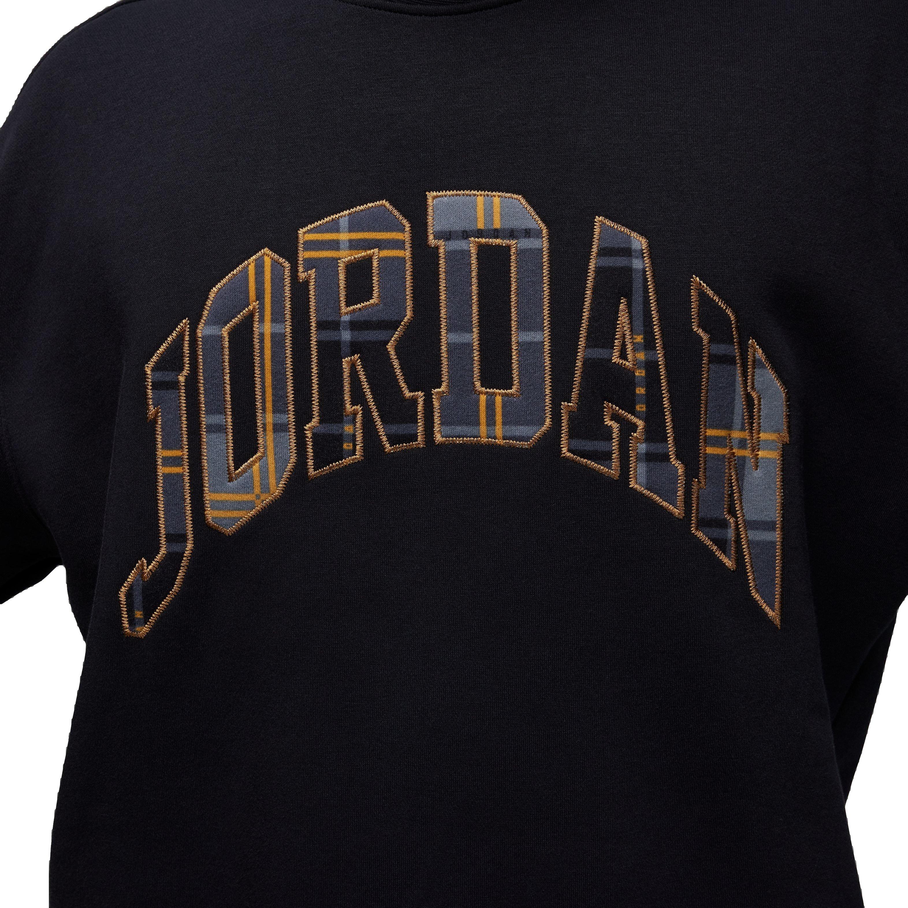 Jordan Men's Essential Holiday Fleece Crew - BLACK/GOLD Thumbnail View 4