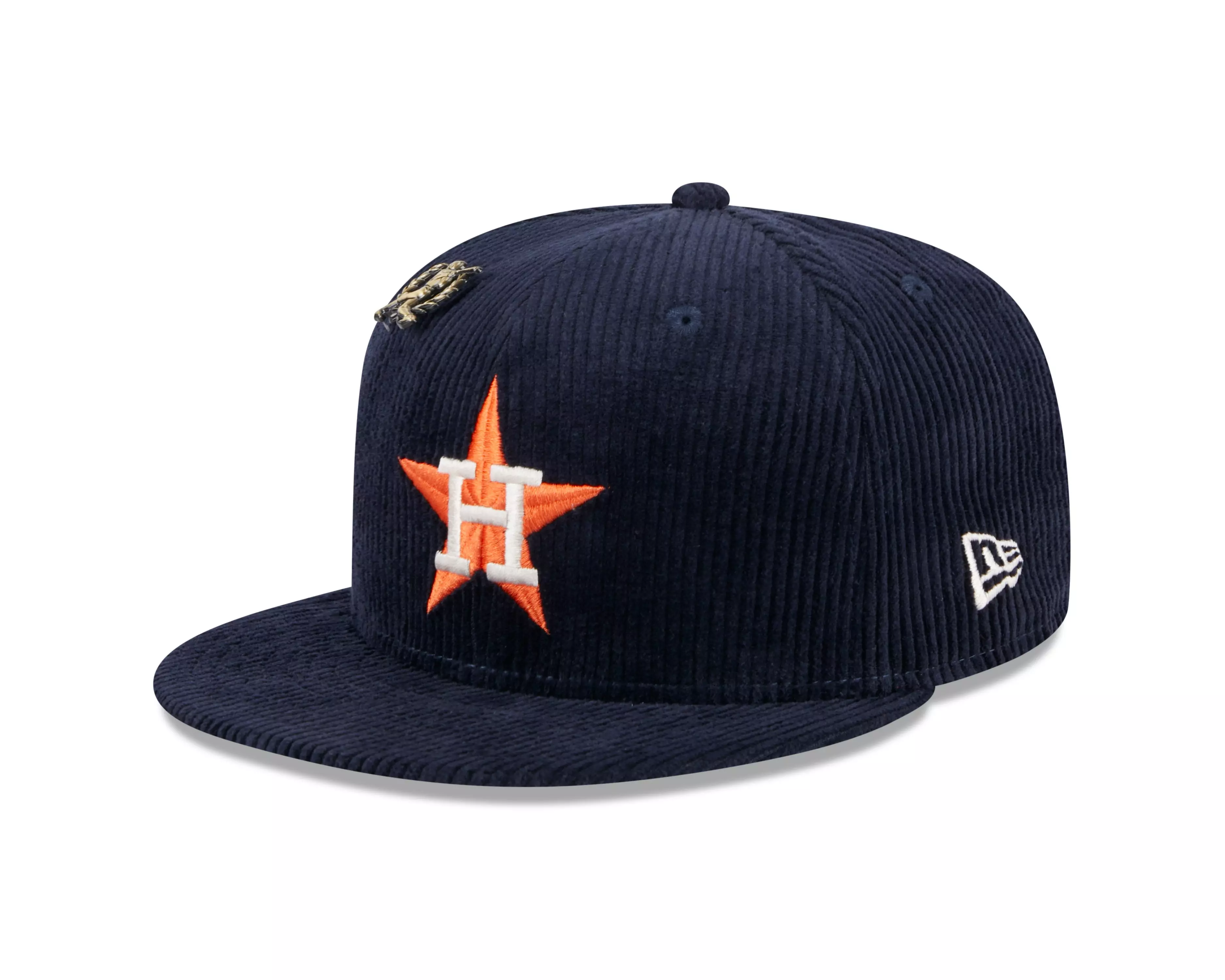 New Era Letterman Pin Houston Astros Fitted Hat - Navy - NAVY