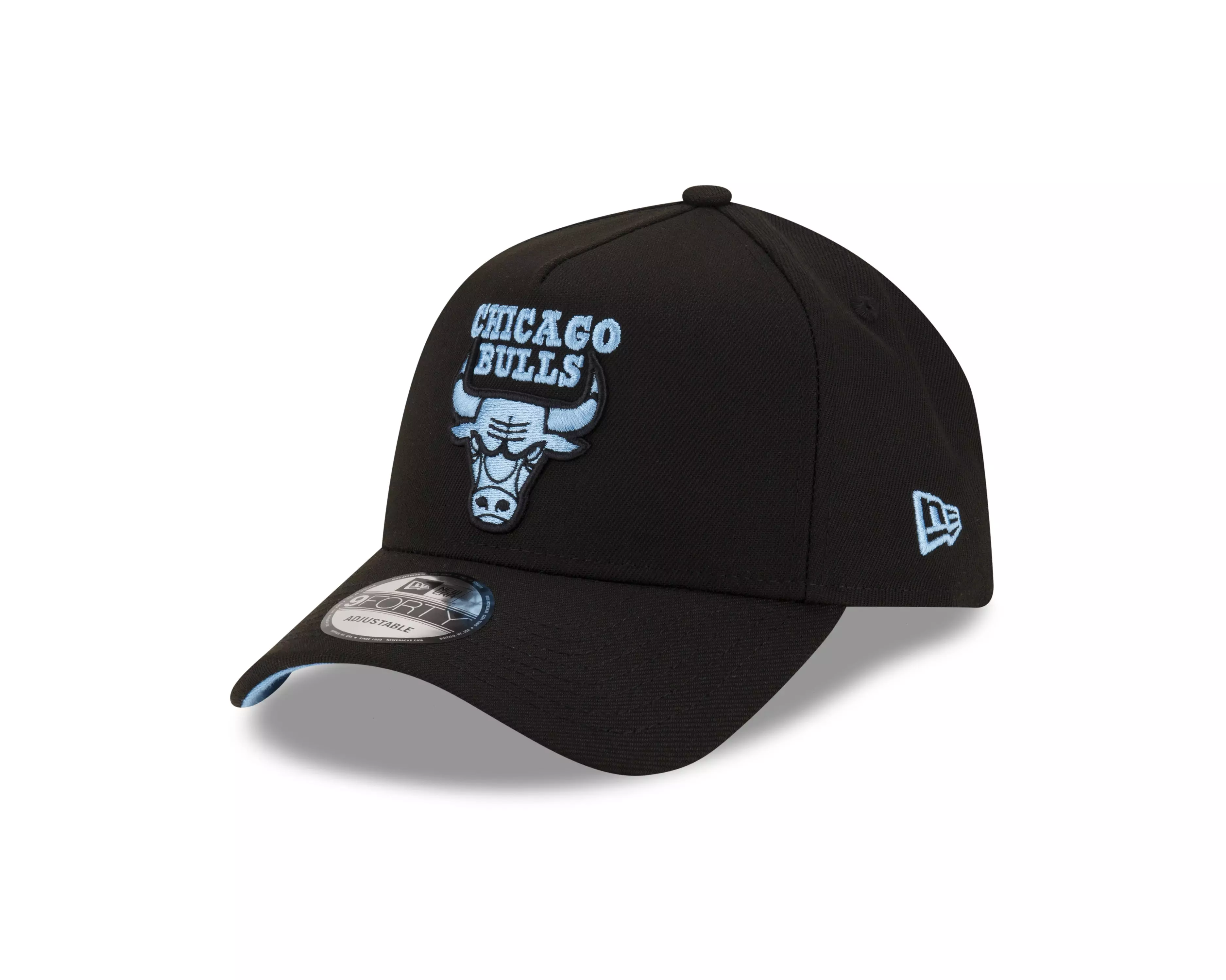 New Era Chicago Bulls 9FORTY A-Frame Snapback-Black/LT Blue - BLACK/LT BLUE
