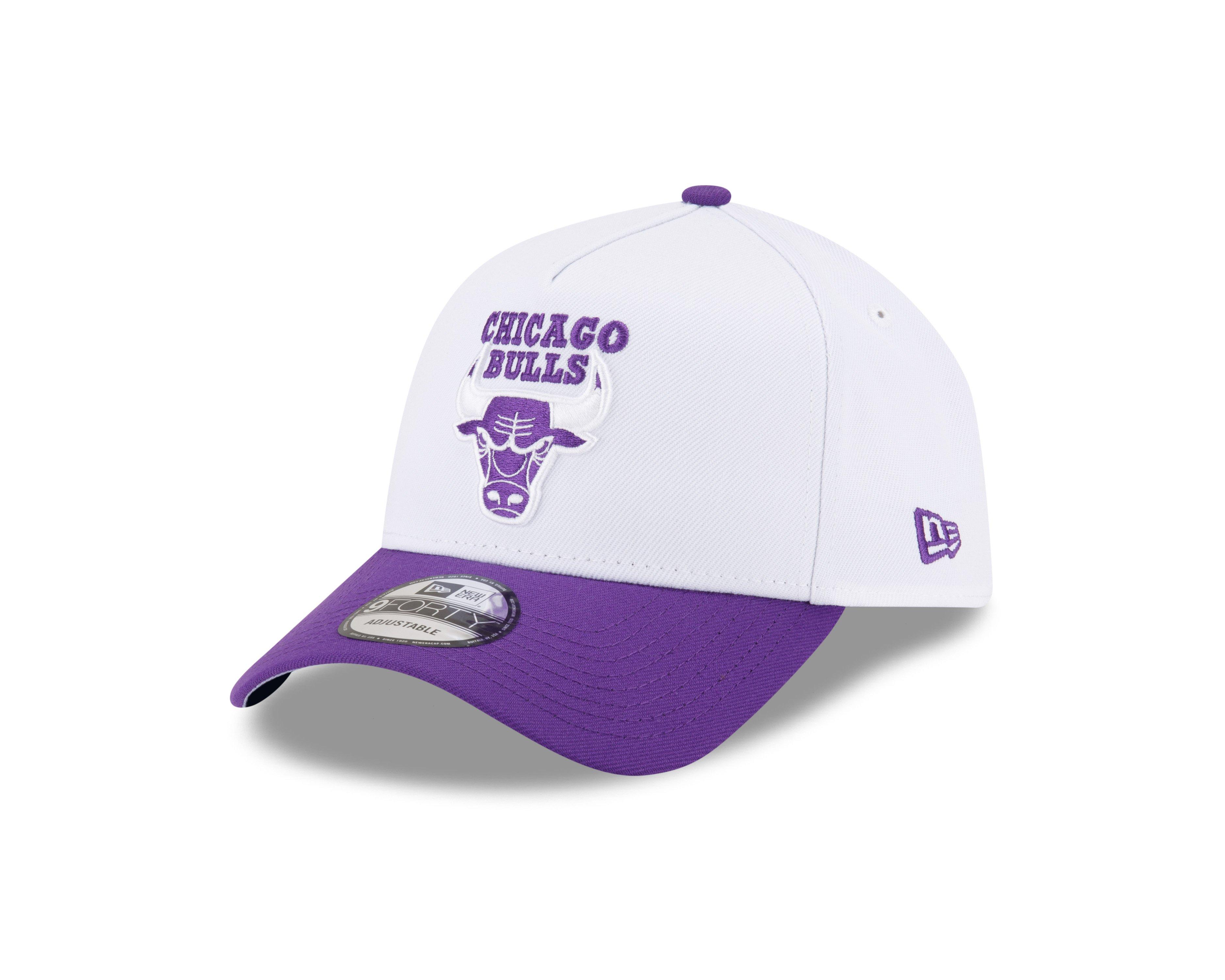 New Era Chicago Bulls 9FORTY A-Frame Snapback-White/Purple - WHITE/PURPLE