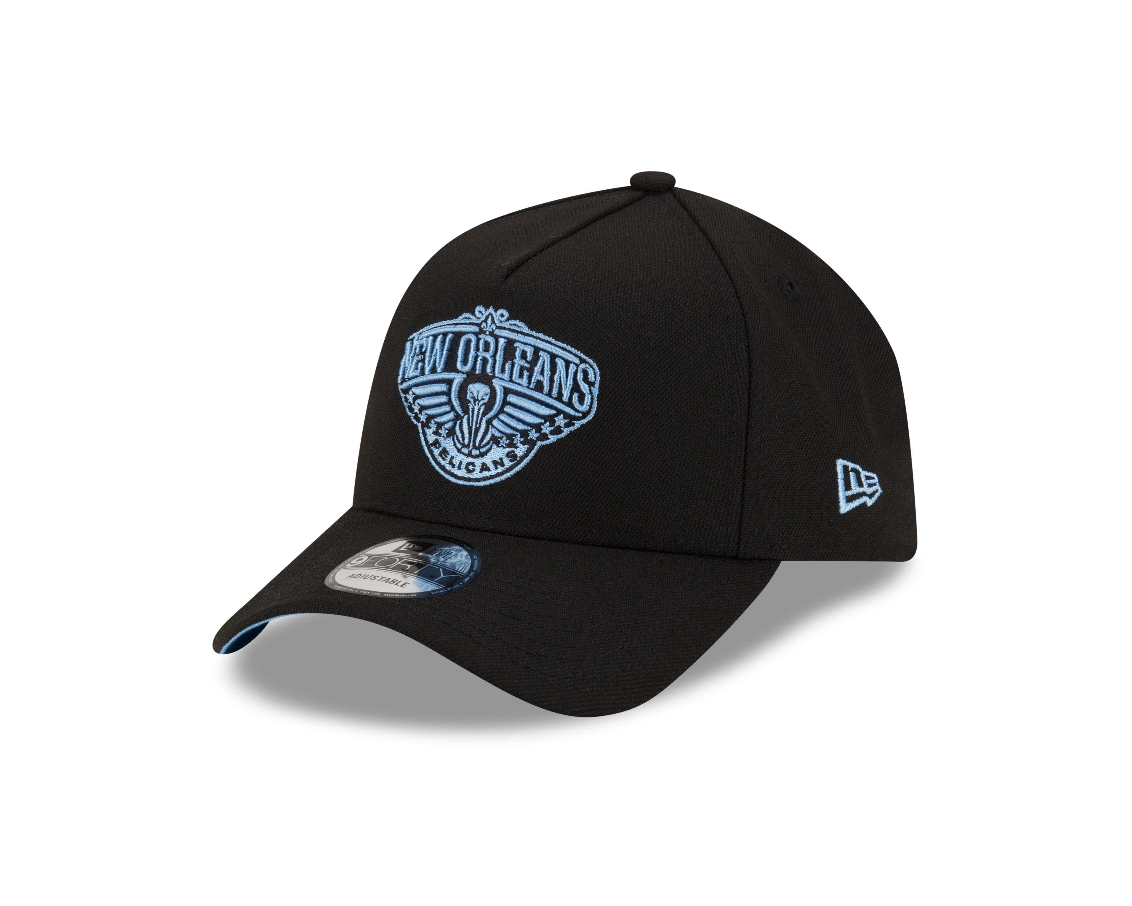 New Era New Orleans Pelicans 9FORTY A-Frame Snapback-Black/LT Blue - BLACK/LT BLUE