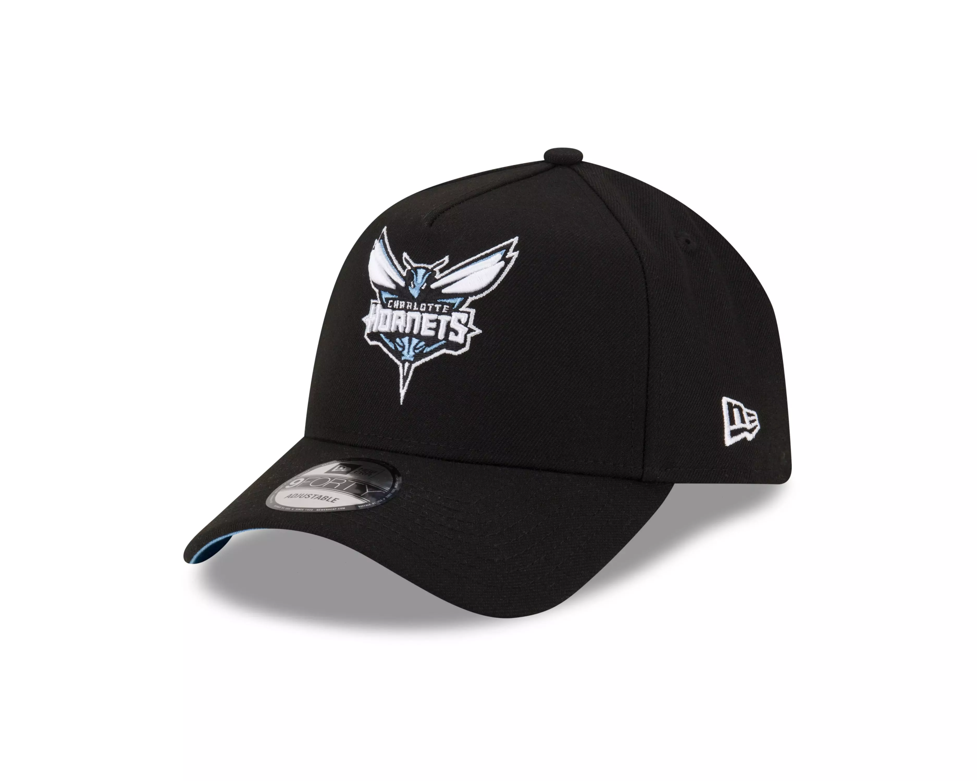 New Era Charlotte Hornets 9FORTY A-Frame Snapback-Black/LT Blue - BLACK/LT BLUE