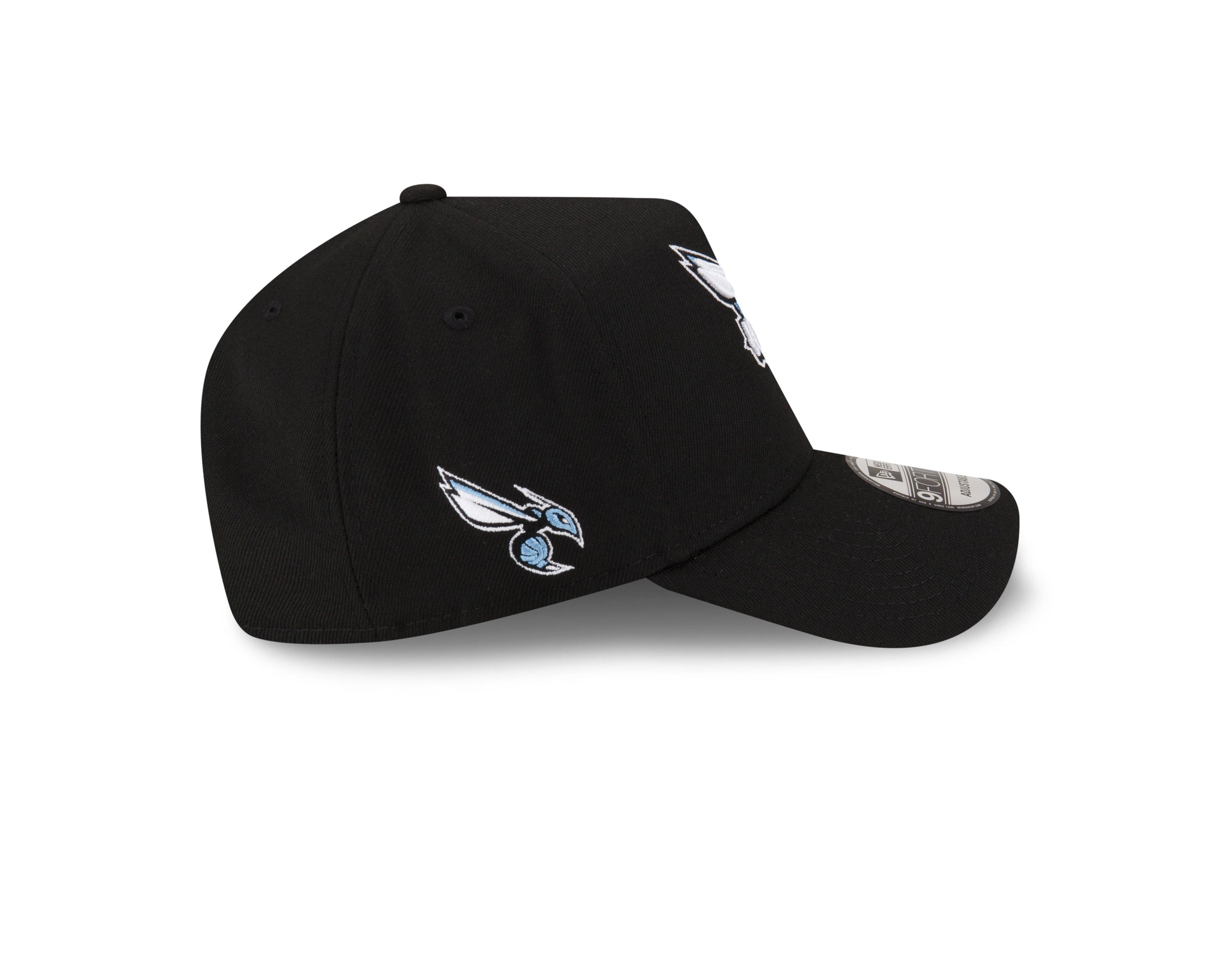 New Era Charlotte Hornets 9FORTY A-Frame Snapback-Black/LT Blue