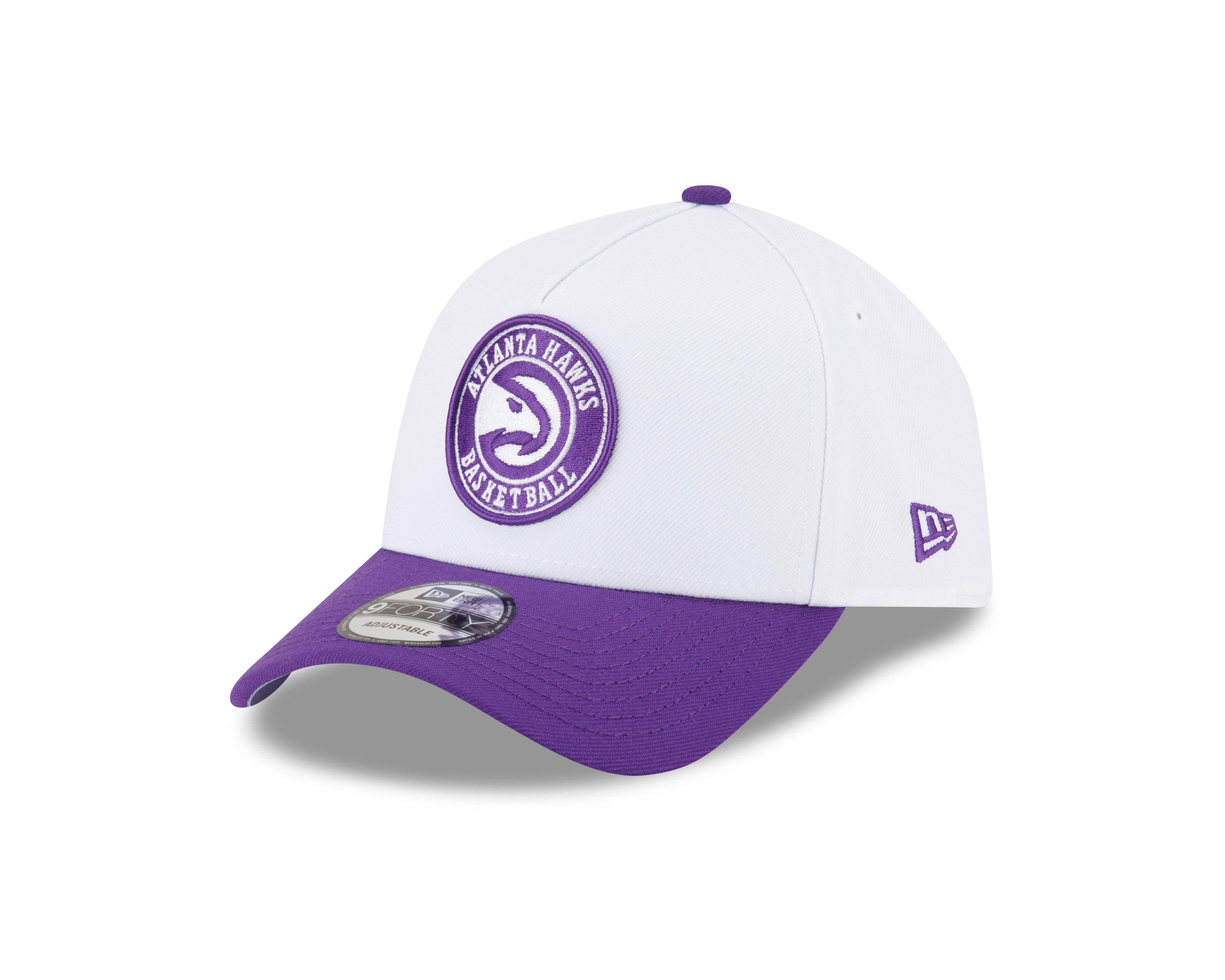 New Era Atlanta Hawks 9FORTY A-Frame Snapback-White/Purple - WHITE/PURPLE