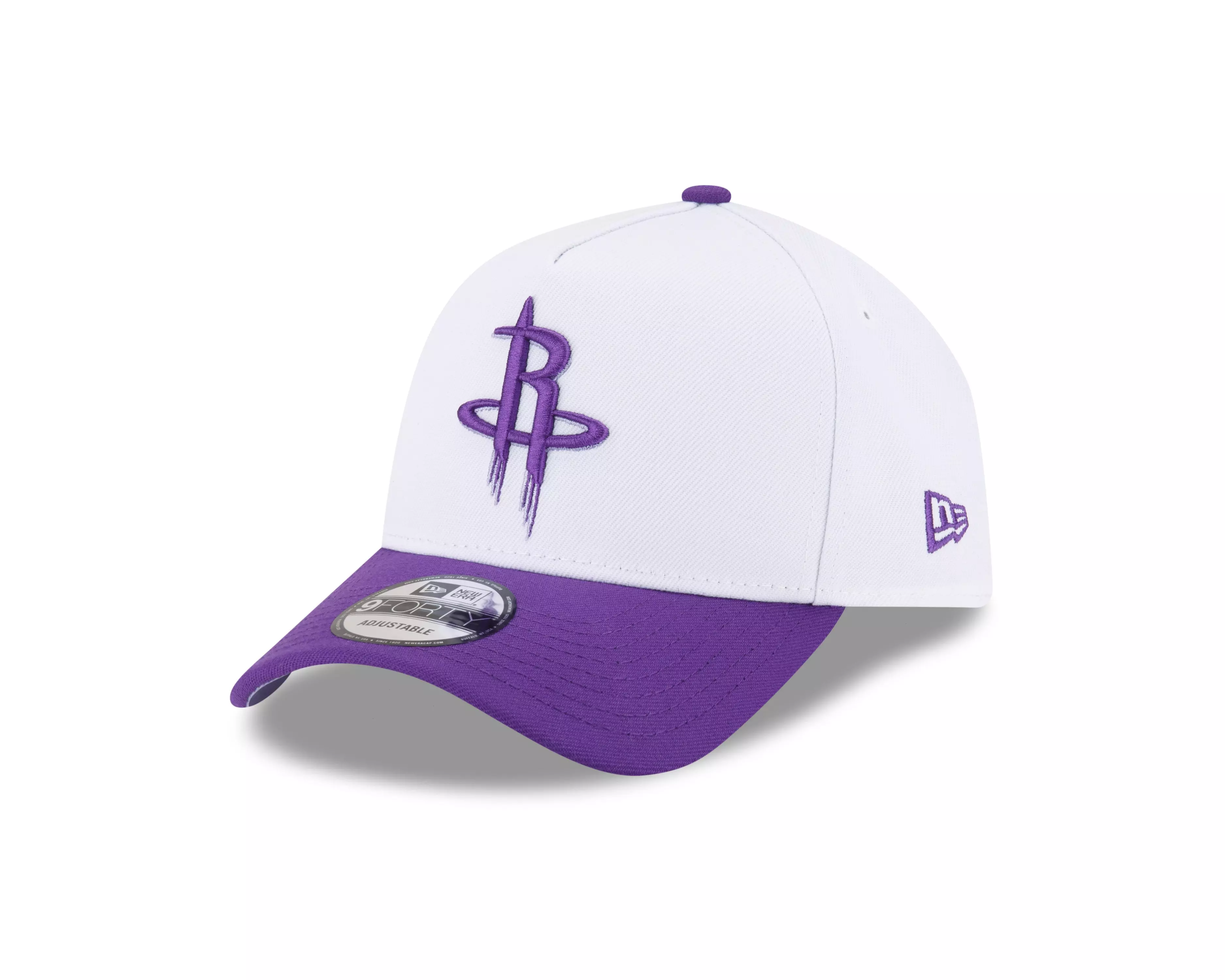 New Era Houston Rockets 9FORTY A-Frame Snapback-White/Purple - WHITE/PURPLE