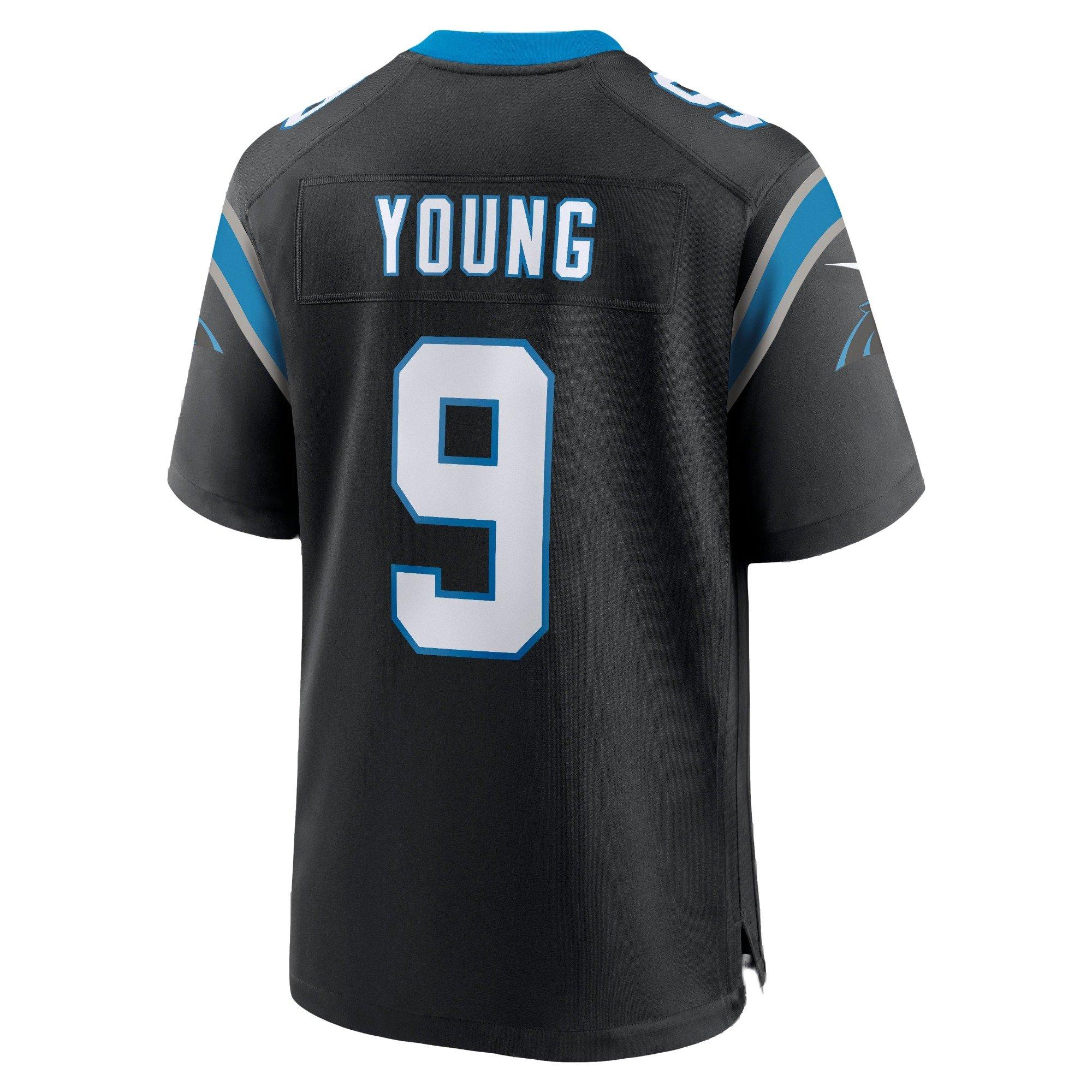 Nike Men's Bryce Young Carolina Panthers Game Jersey - BLACK Thumbnail View 1