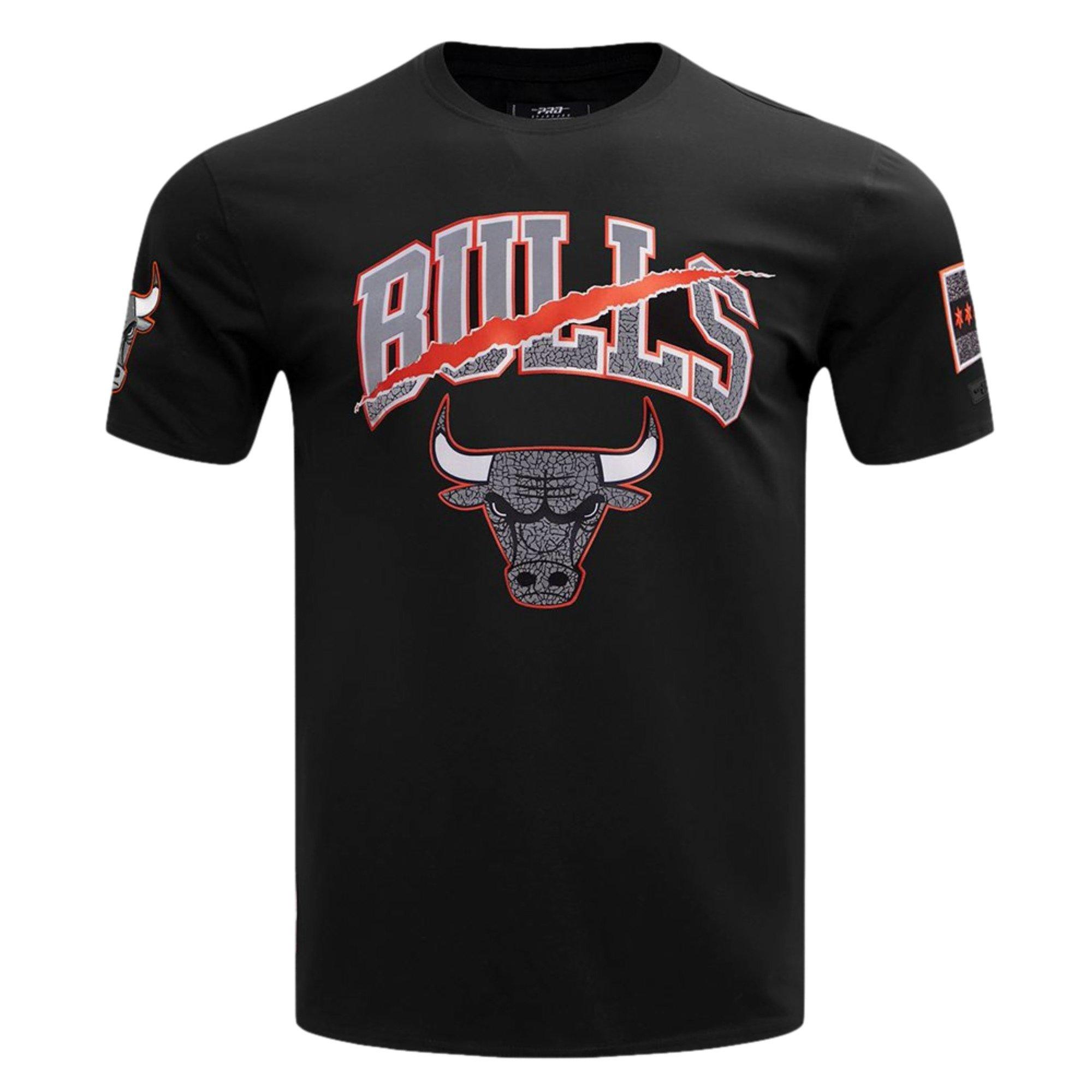 Pro Standard Chicago Bulls Retro 3 "Fear" Short Sleeve Tee - BLACK Thumbnail View 1