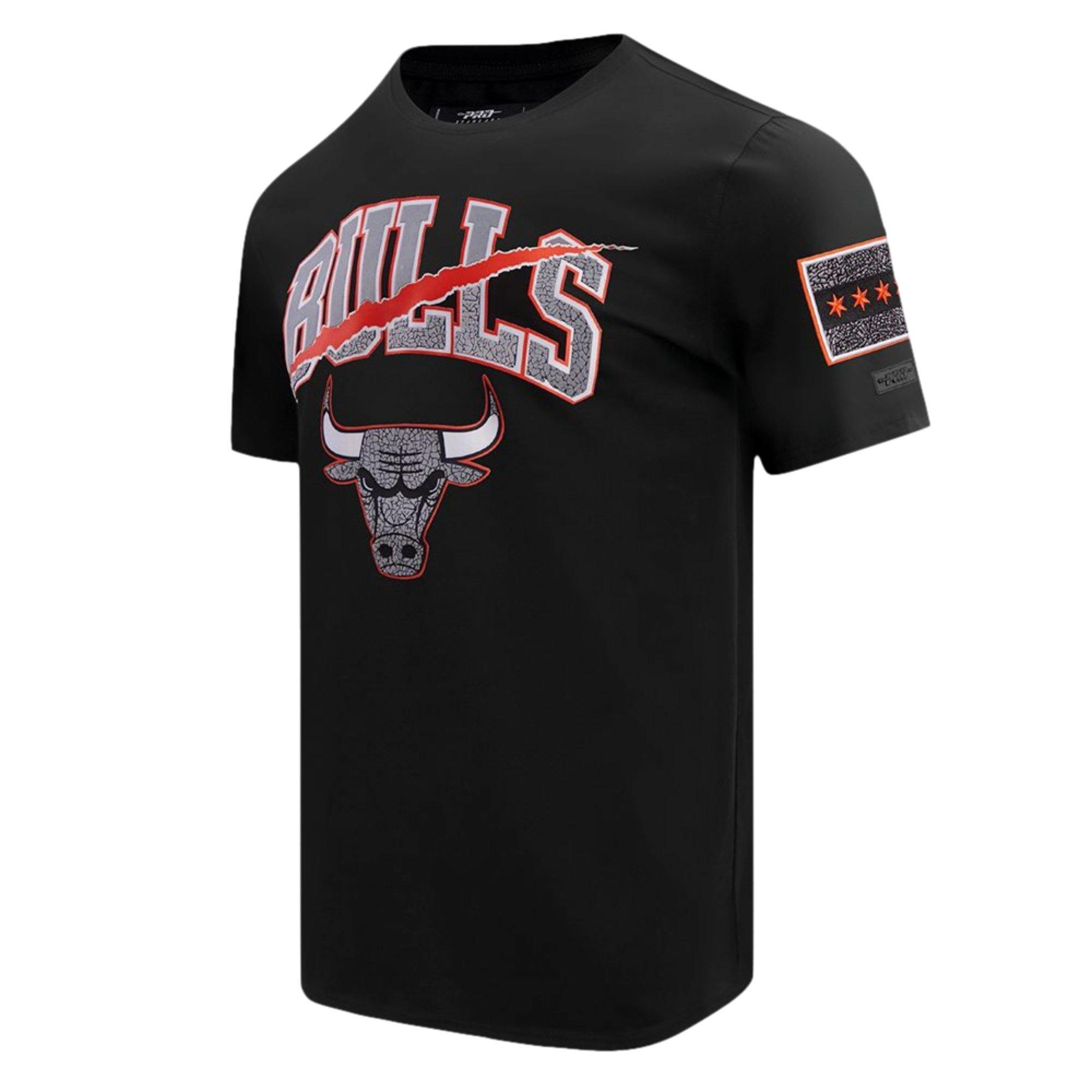 Pro Standard Chicago Bulls Retro 3 "Fear" Short Sleeve Tee - BLACK Thumbnail View 3