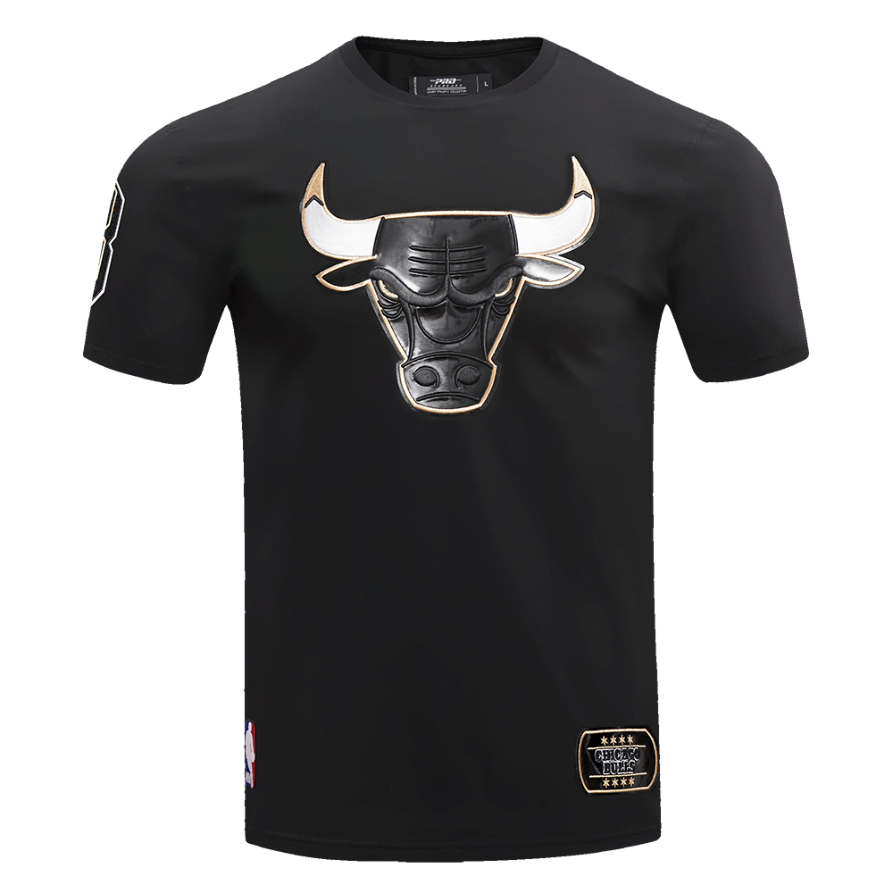 Pro Standard Men's Chicago Bulls Retro 11 "Gratitude" Tee-Black - BLACK Thumbnail View 1