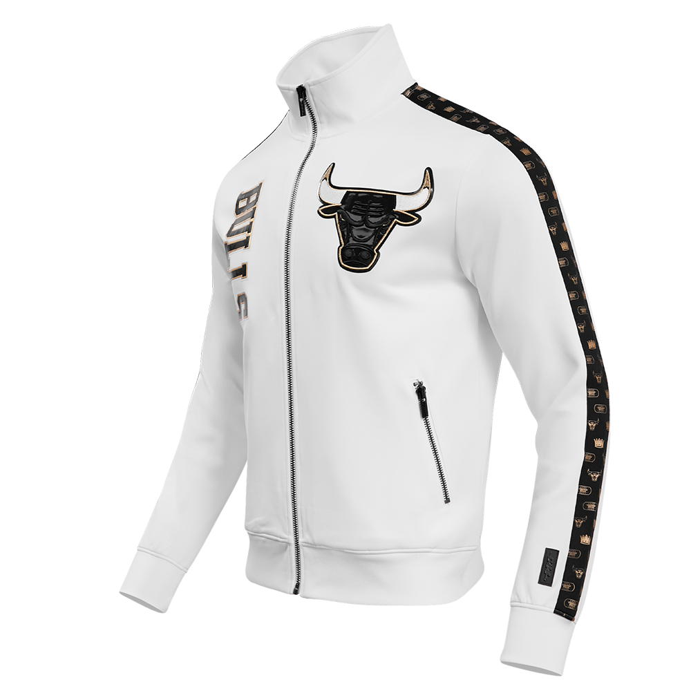 Pro Standard Men's Chicago Bulls Retro 11 "Gratitude" Track Jacket-White - WHITE Thumbnail View 1