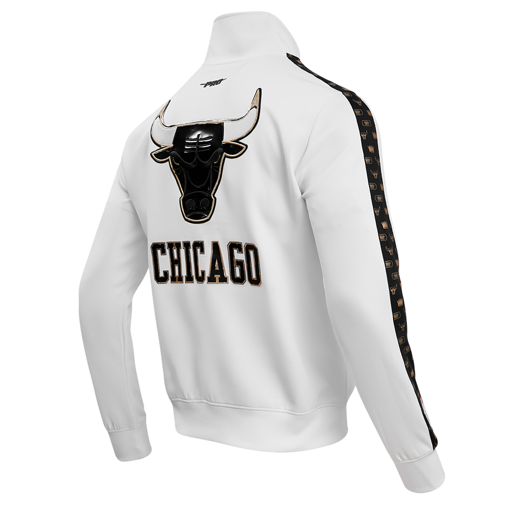 Pro Standard Men's Chicago Bulls Retro 11 "Gratitude" Track Jacket-White - WHITE Thumbnail View 2