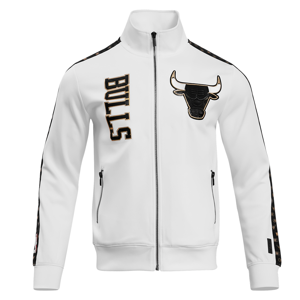 Pro Standard Men's Chicago Bulls Retro 11 "Gratitude" Track Jacket-White - WHITE Thumbnail View 3