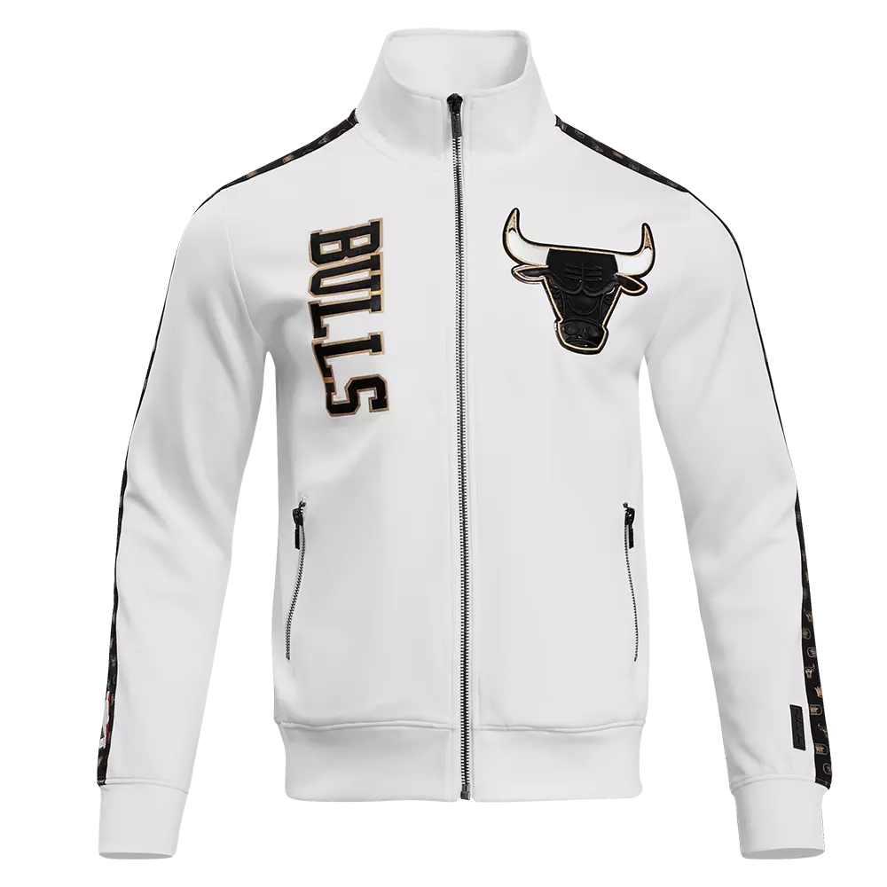Pro Standard Men's Chicago Bulls Retro 11 "Gratitude" Track Jacket-White - WHITE