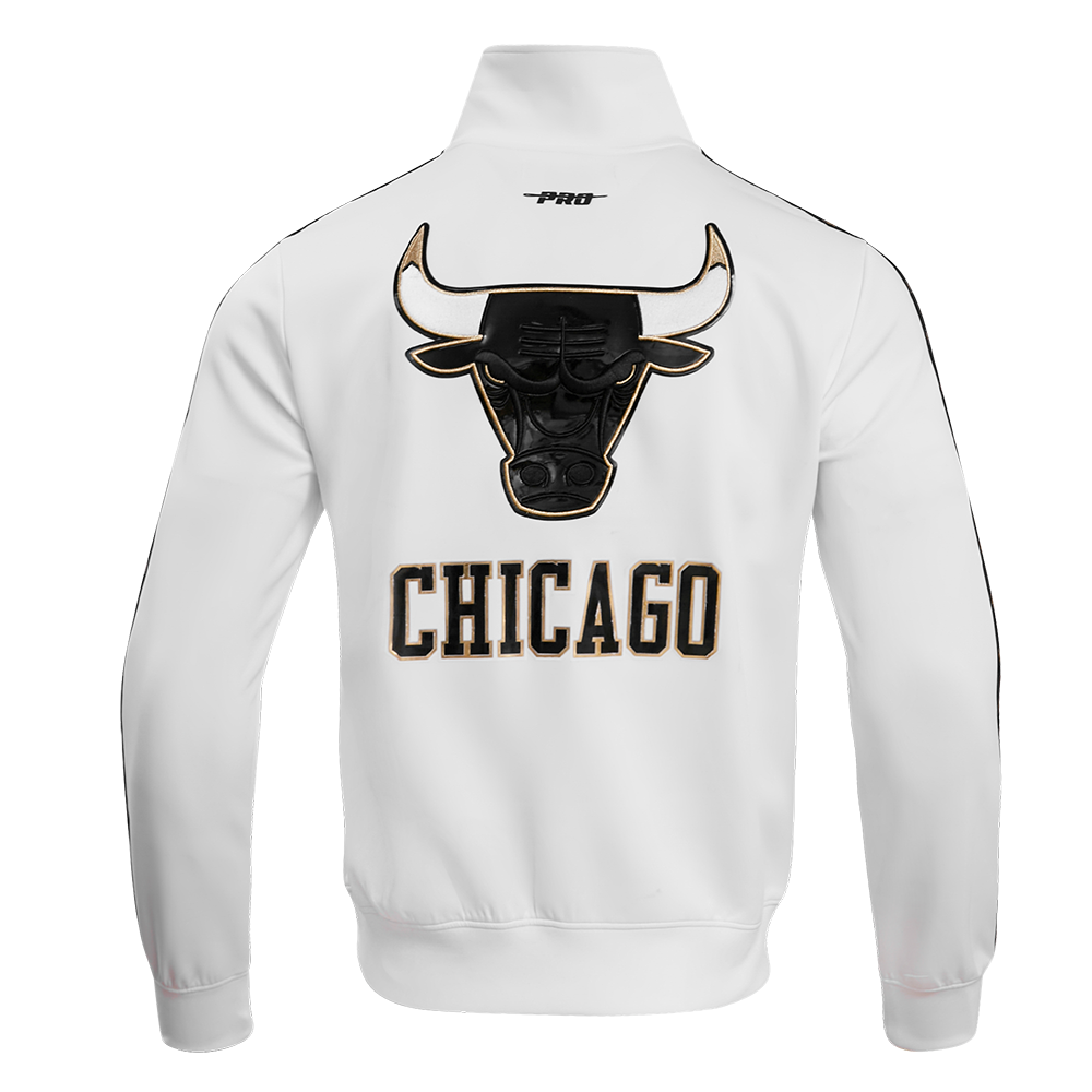 Pro Standard Men's Chicago Bulls Retro 11 "Gratitude" Track Jacket-White - WHITE Thumbnail View 4