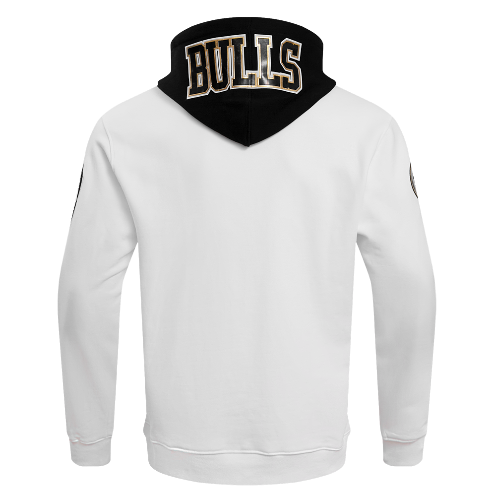 Pro Standard Men's Chicago Bulls Retro 11 "Gratitude" Hoodie-White - WHITE Thumbnail View 2