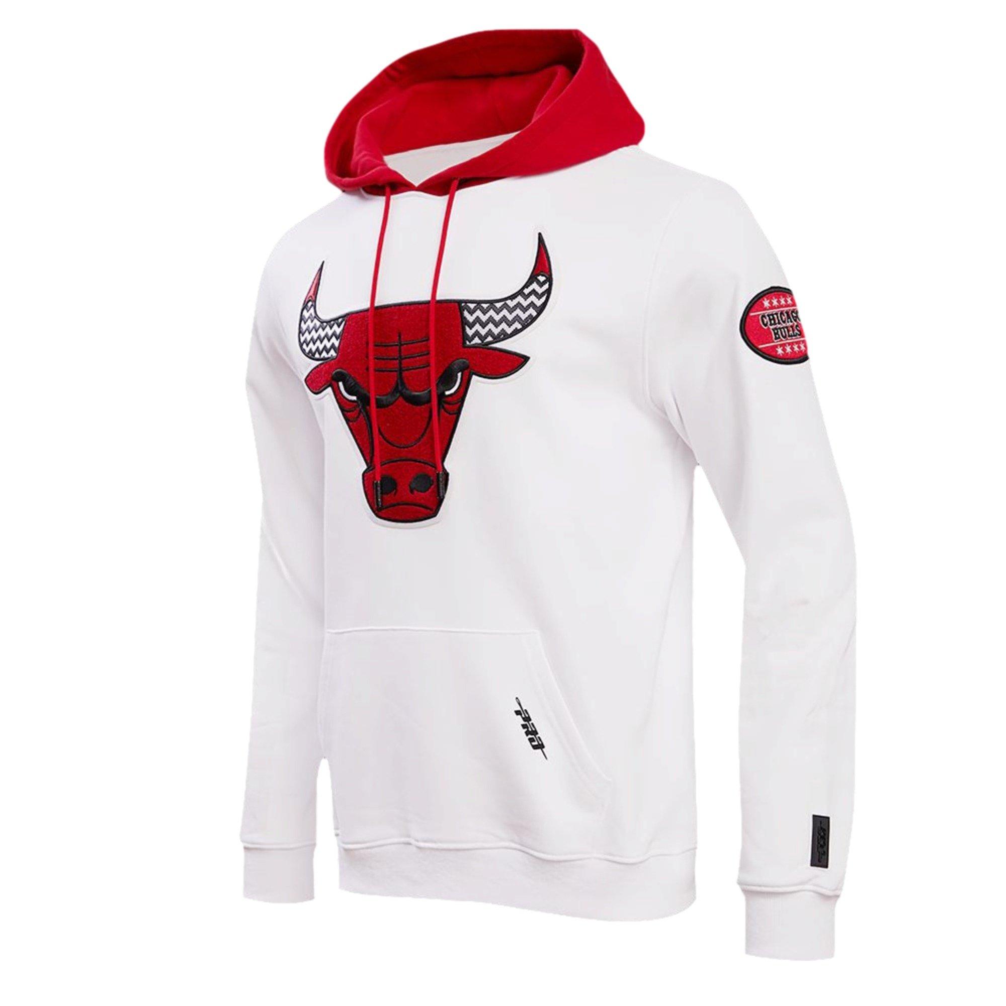 Pro Standard Men's Chicago Bulls "Cherry" Hoodie-White - WHITE Thumbnail View 1