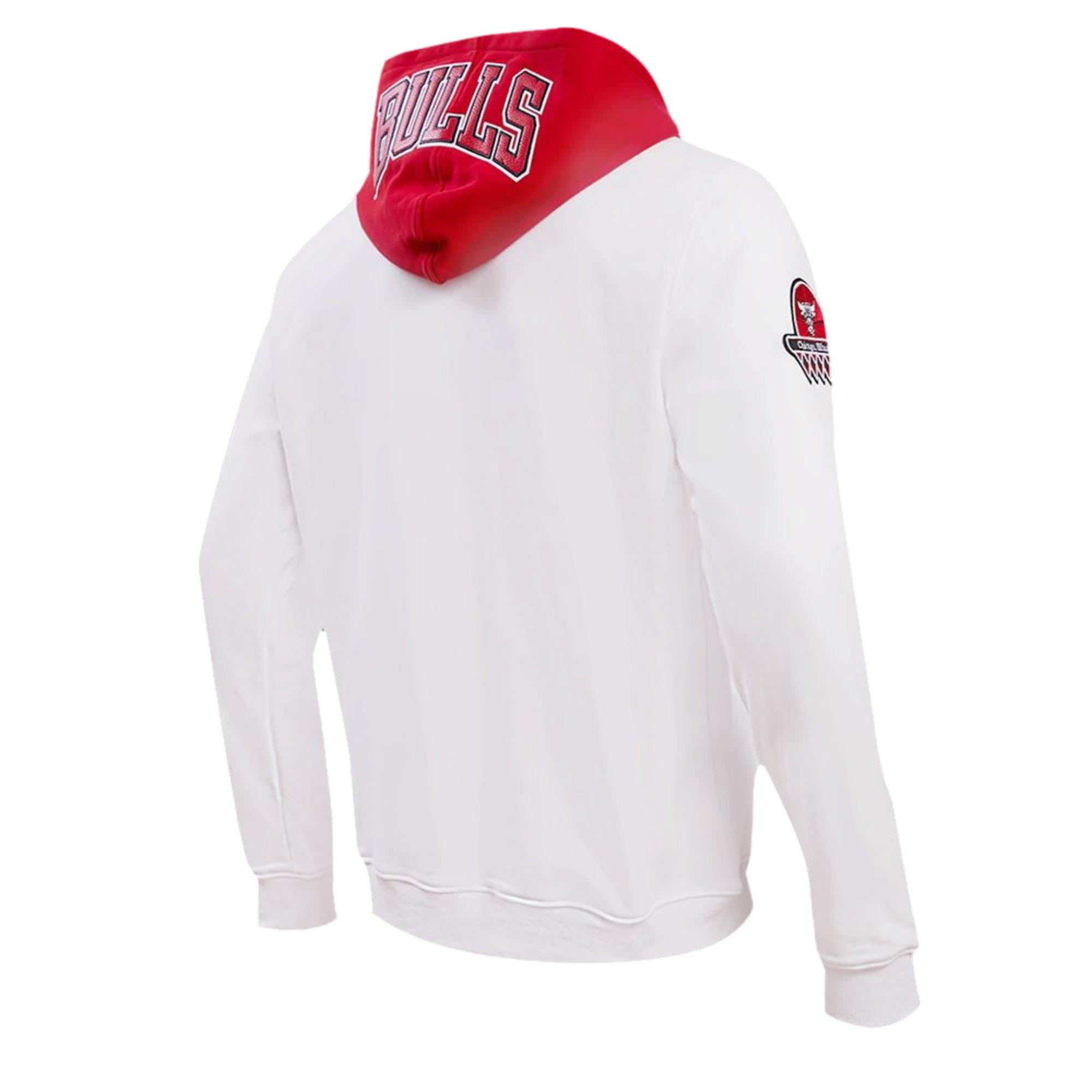 Pro Standard Men's Chicago Bulls "Cherry" Hoodie-White - WHITE Thumbnail View 2