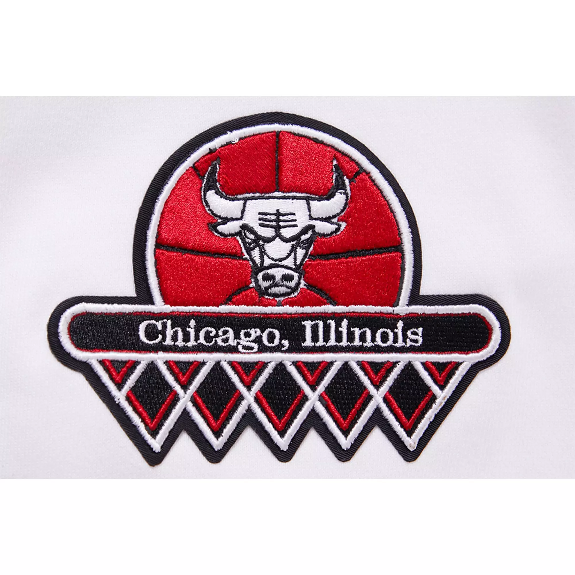 Pro Standard Men's Chicago Bulls "Cherry" Hoodie-White - WHITE