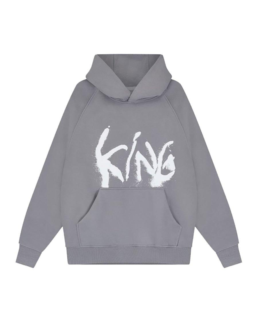 King London Men's Deranged Hoodie - Grey - GREY