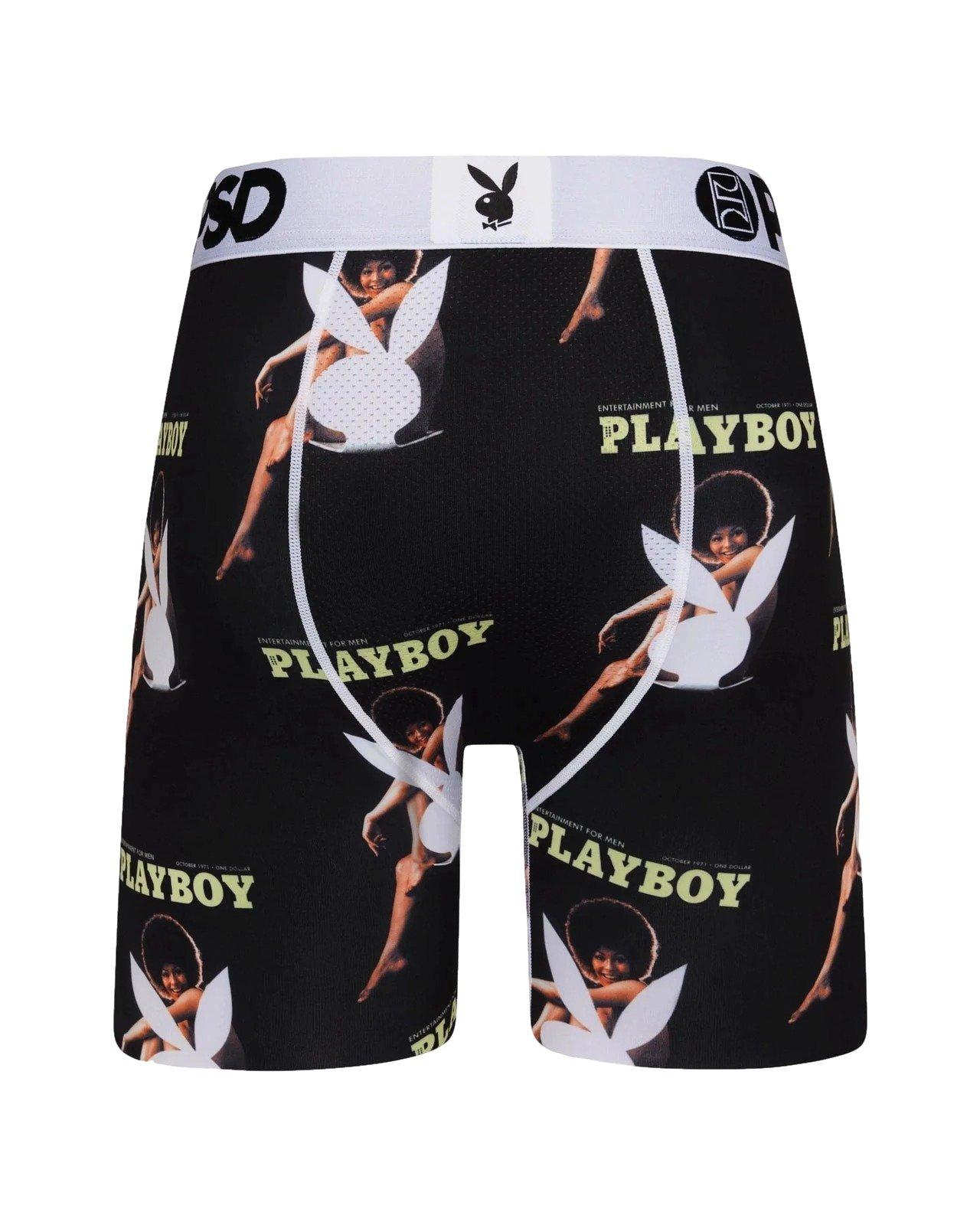 PSD Men's Playboy Darine Underwear - BLACK/WHITE Thumbnail View 2