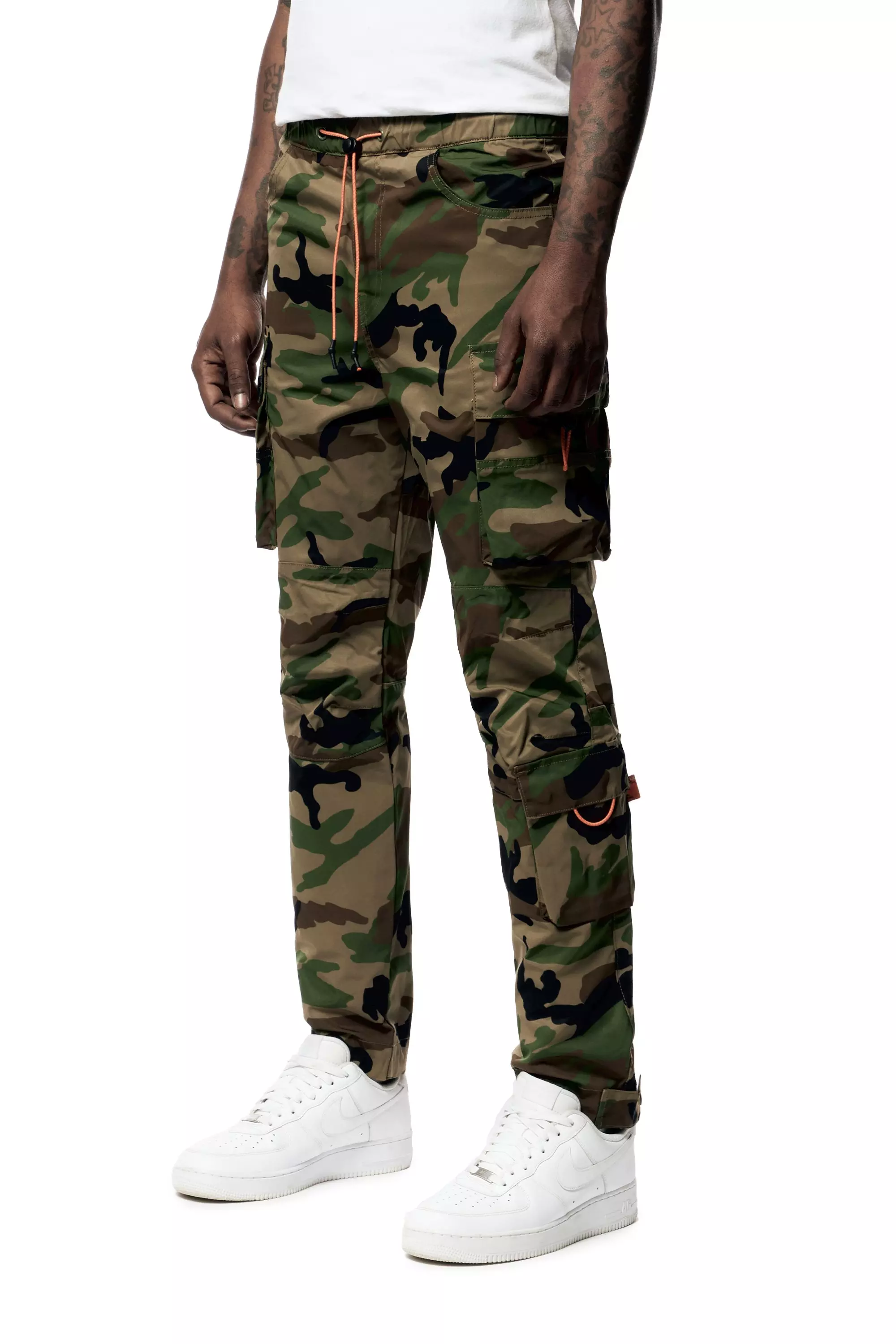 Smoke Rise men's Two Toned Utility Nylon Jogger - Camo - CAMOUFLAGE