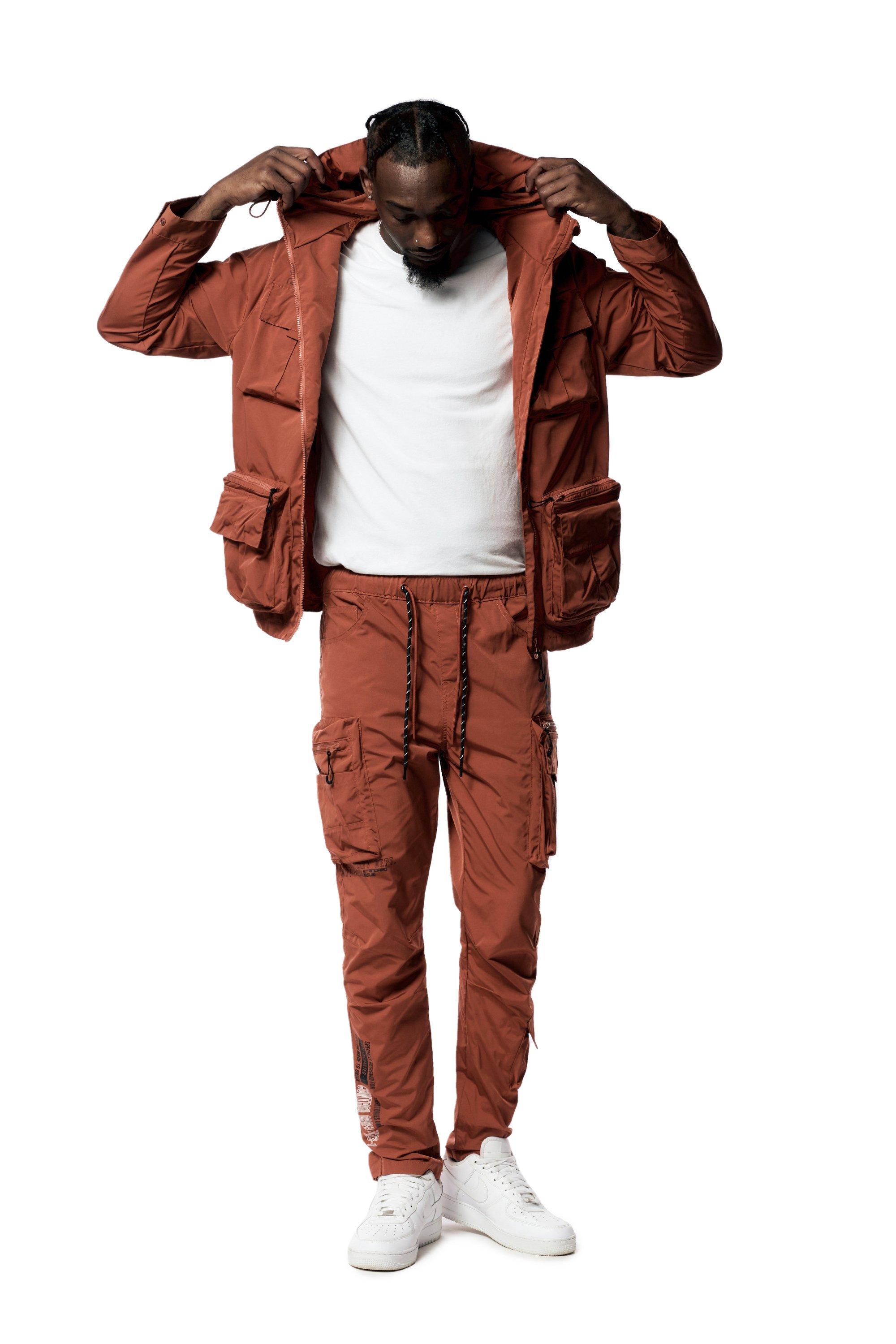 Smoke Rise Men's Nylon Utility Jacket - Rust - RUST Thumbnail View 4