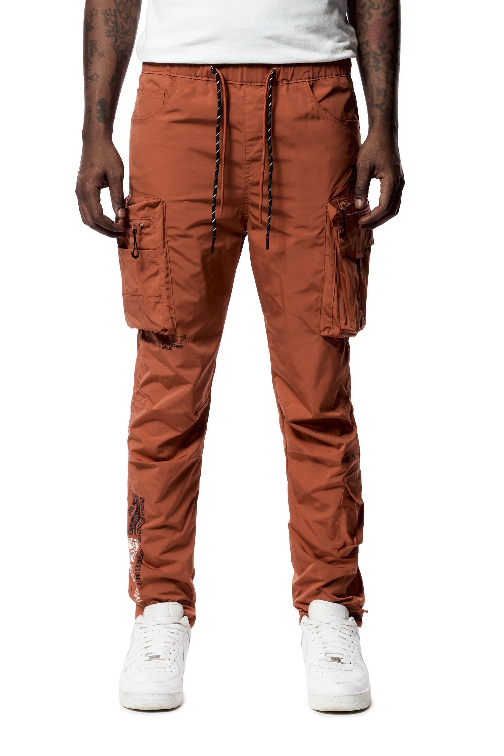 Smoke Rise Men's Nylon Utility Joggers - Rust - RUST Thumbnail View 1