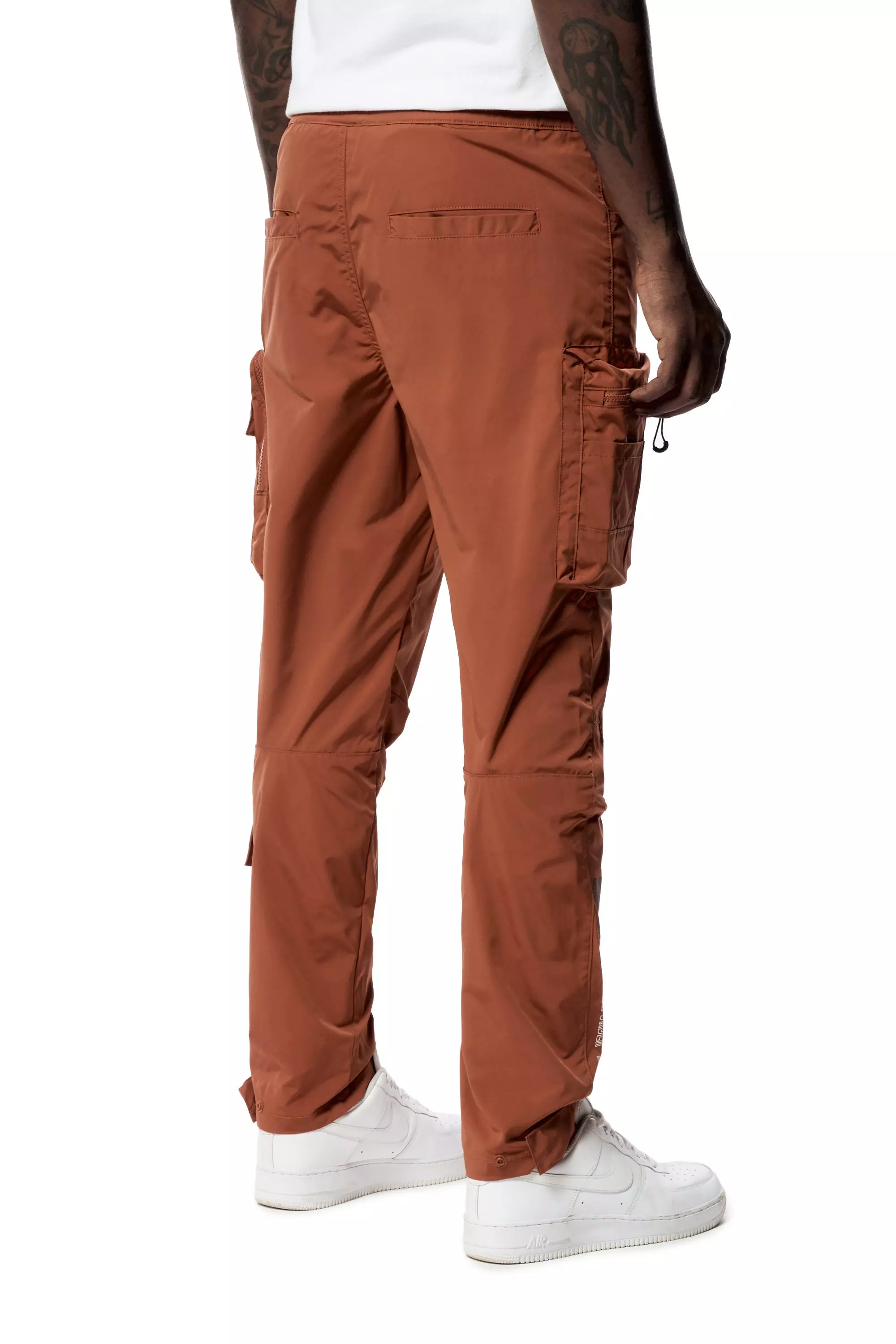 Smoke Rise Men's Nylon Utility Joggers - Rust - RUST